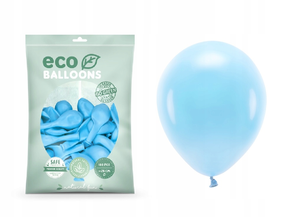 

Balony Eco 26cm błekitne 100 szt Ekologiczne