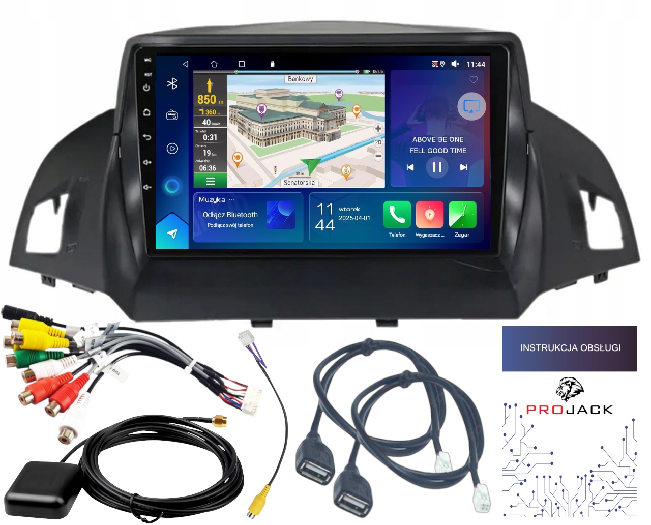 Autorádio Carplay Gps Android Ford Cmax Kuga 2012-19 Wifi 2GB 64GB