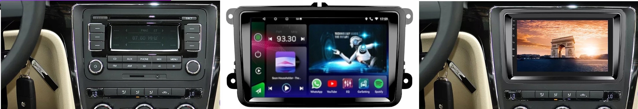 RADIO GPS ANDROID AUTO CARPLAY SEAT ALTEA ALHAMBRA Odtwarzane formaty plików .aac .ape .flac .mp3 .wav .wma