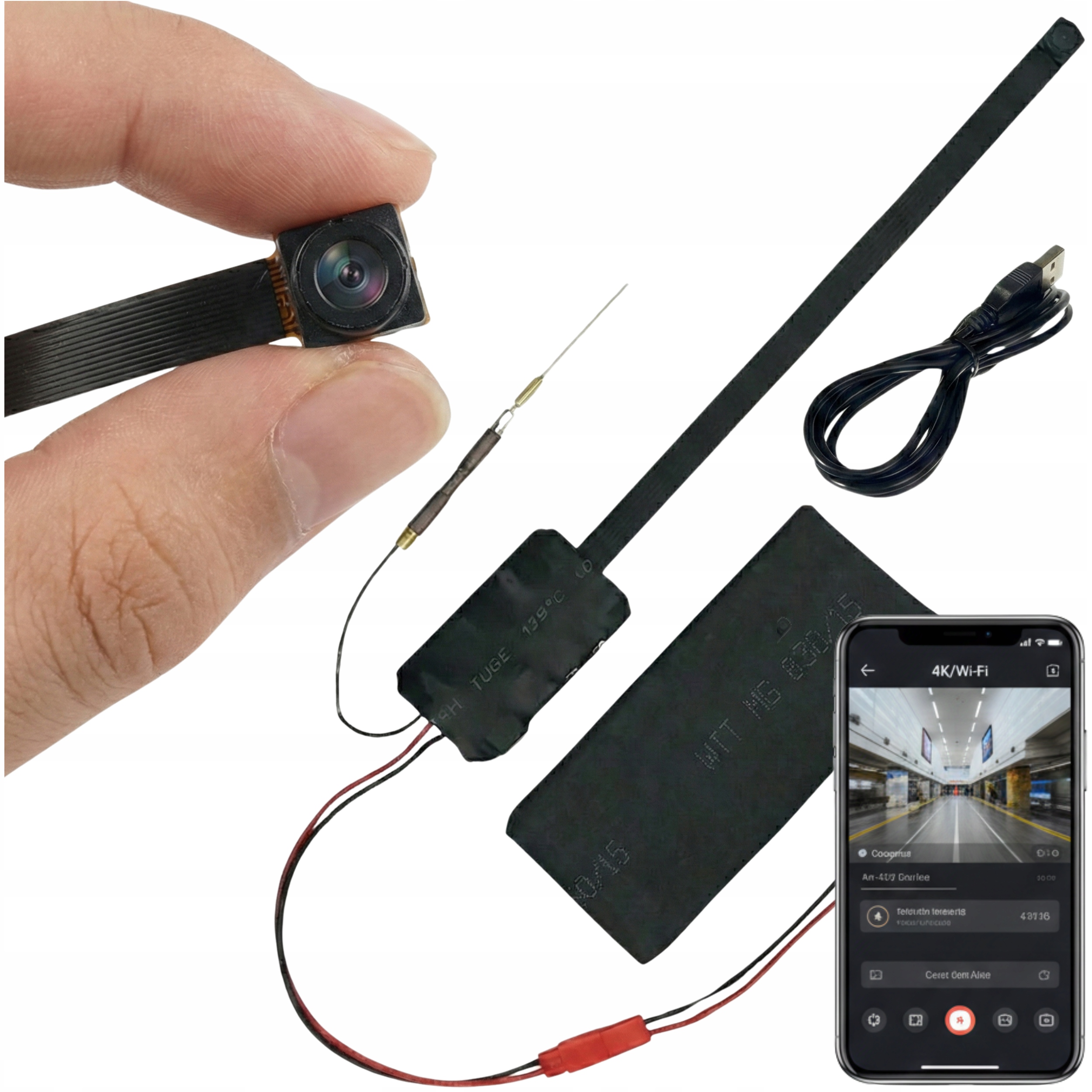 Mini Špionážní Kamera Skrytá Ip Wifi Detekce Pohybu Vzdálený Náhled 4K