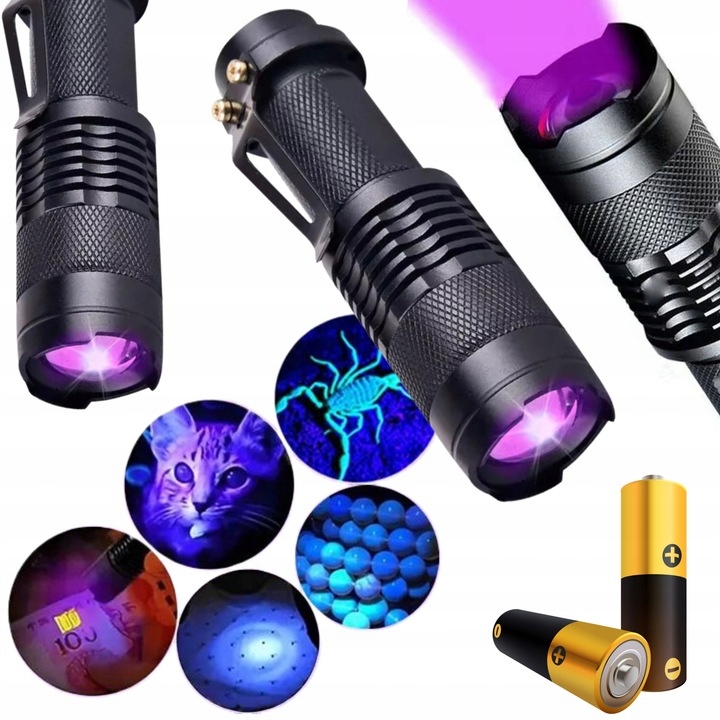 LATARKA UV DO BURSZTYNU KLIMATYZACJI BANKNOTÓW ULTRAFIOLET ZOOM + GRATIS