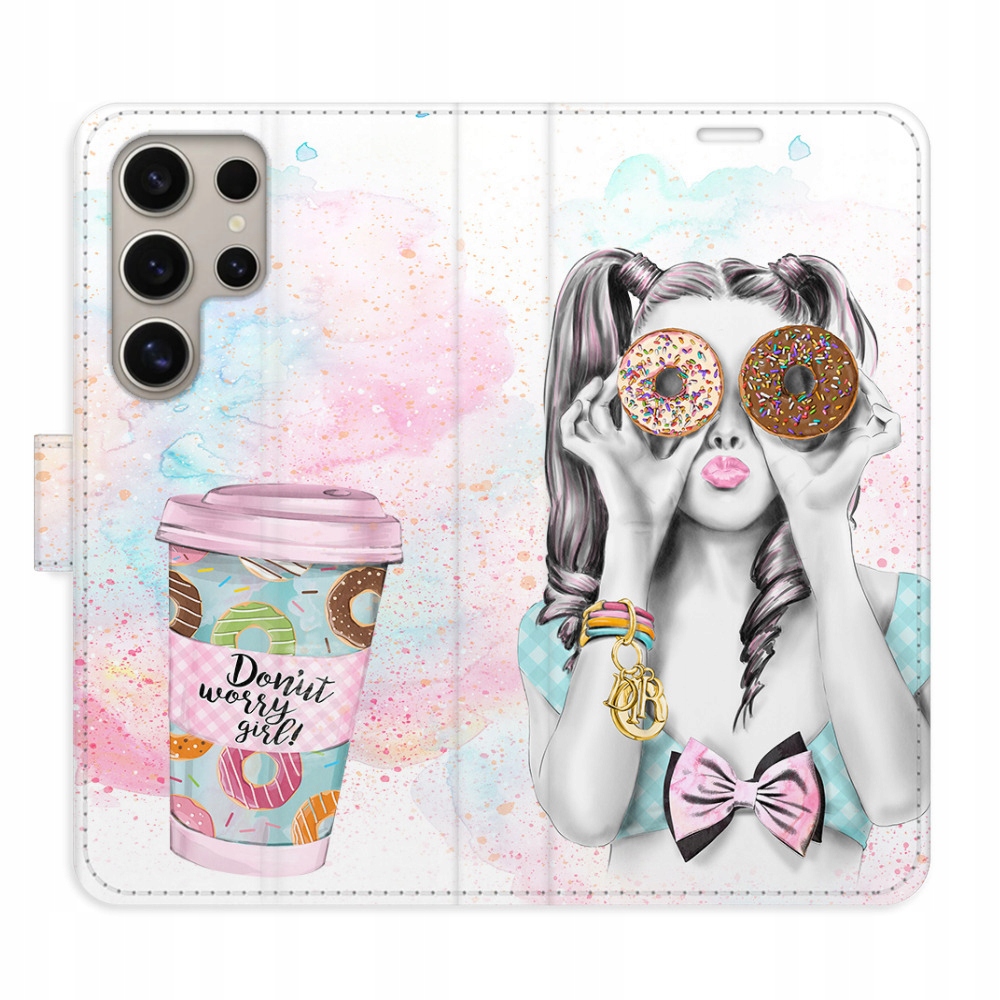 Etui z klapką iSaprio Donut Worry Girl do Samsung Galaxy S24 Ultra