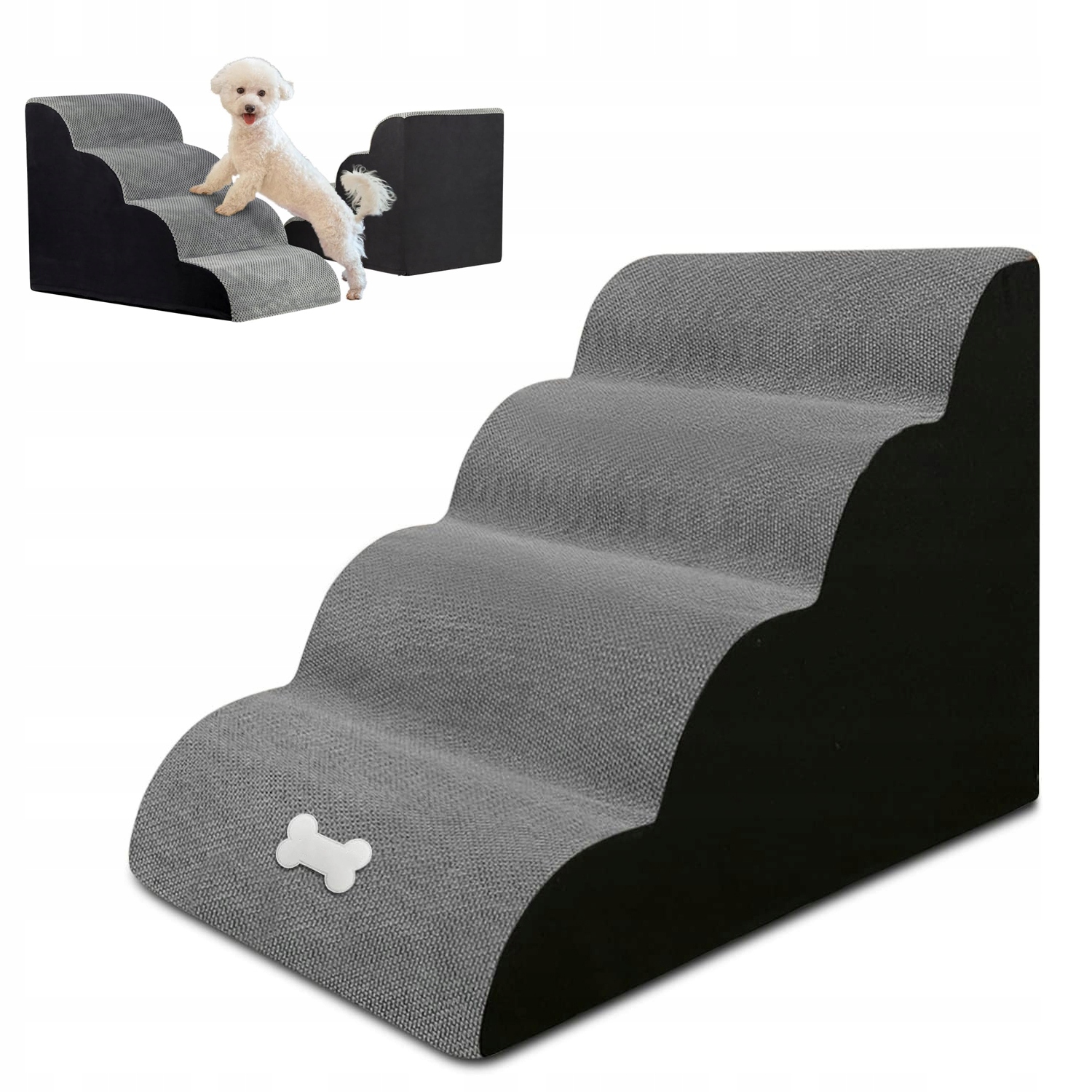 Levně Schůdky Pro Psa Kočku Pro Vstup Do 3 Stupňů 50 CM Plošina Jemná Rampa