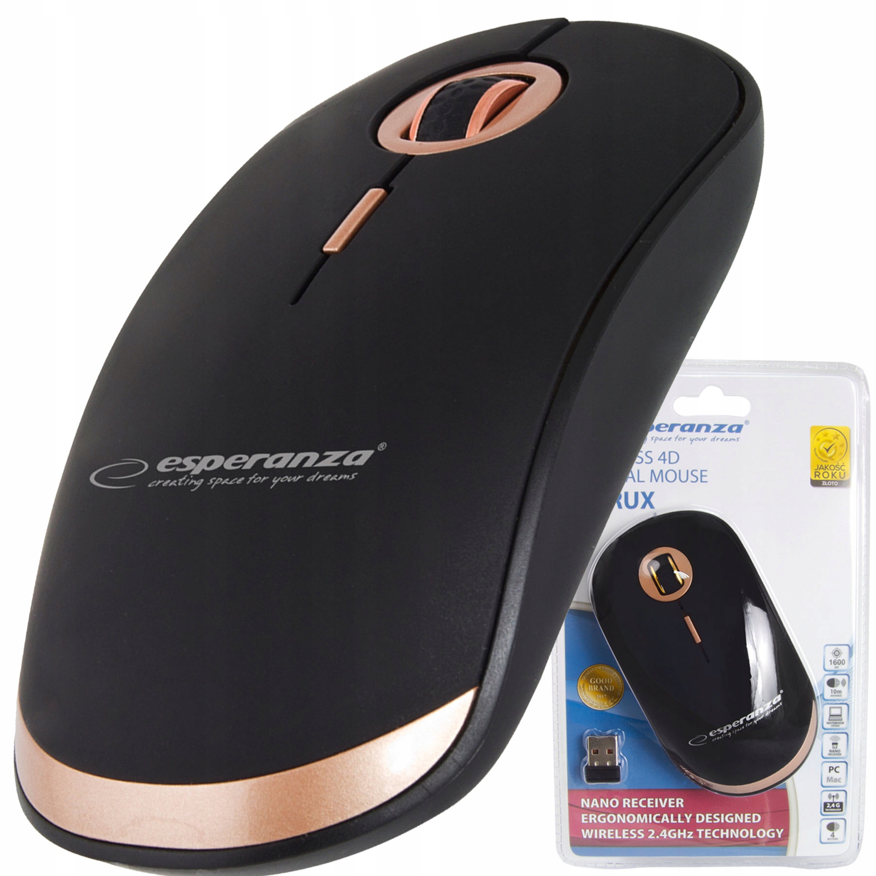 

Myszka bezprzewodowa Esperanza 4D Acrux Ultra Slim
