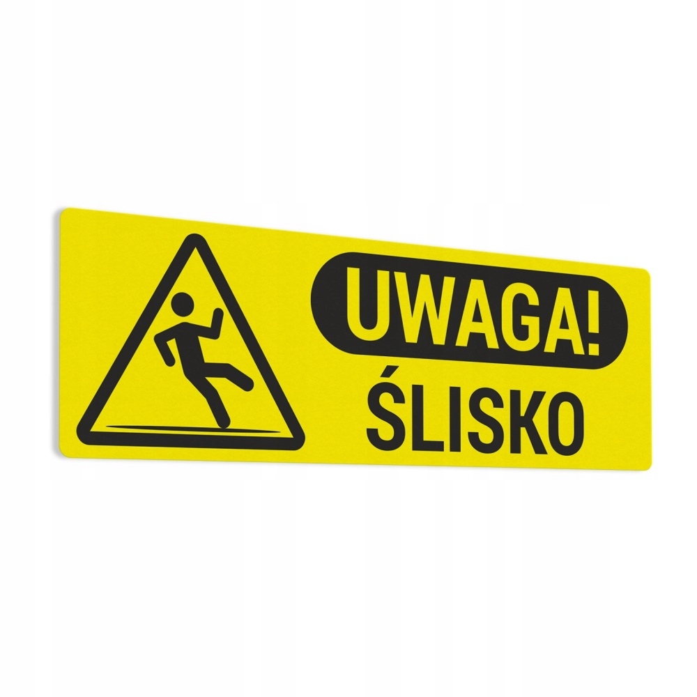 

Naklejka Uwaga! Ślisko 10x30
