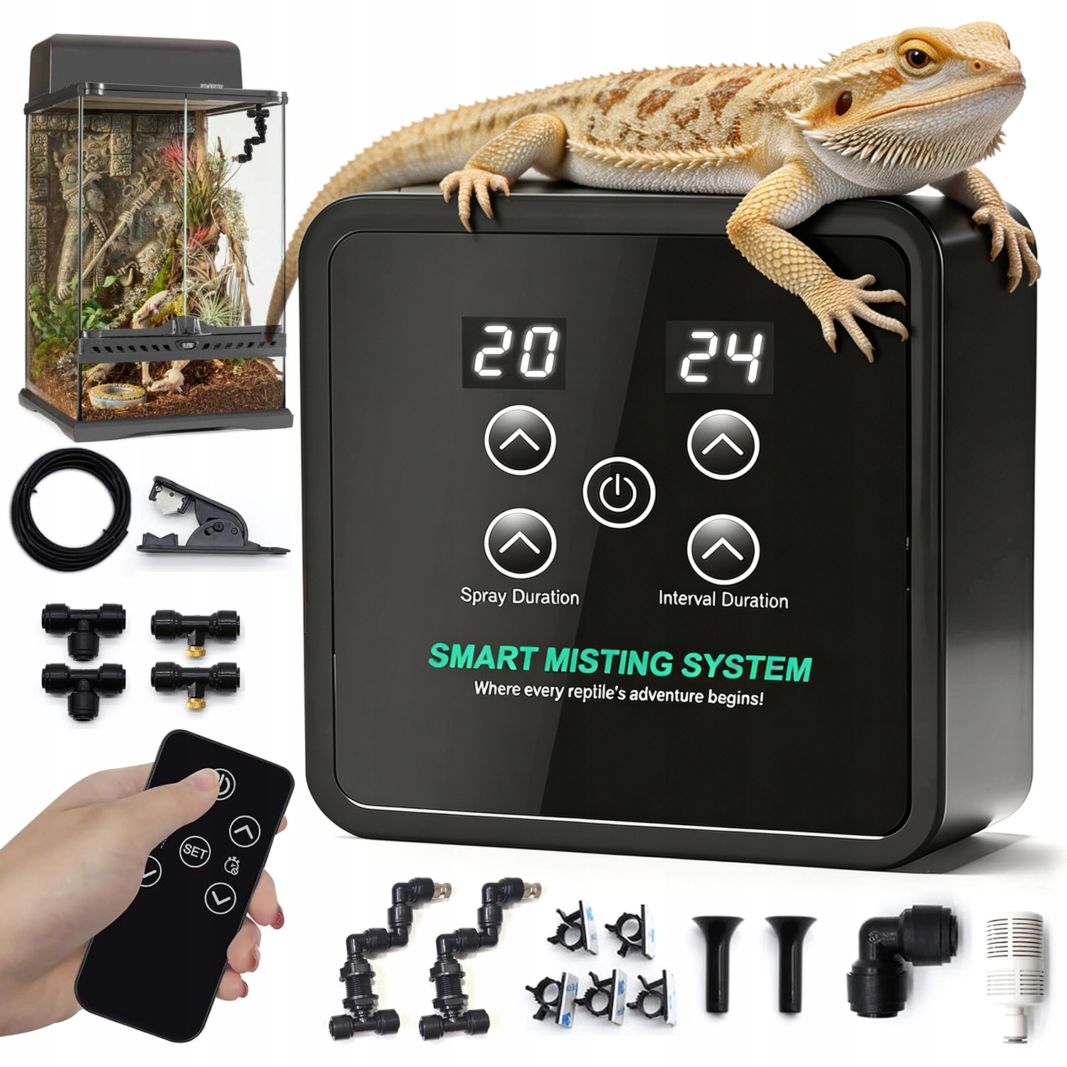 Zvlhčovač Vzduchu Pro Plazy Automatický, Sada 2 Trysek, Časově Programovatelný