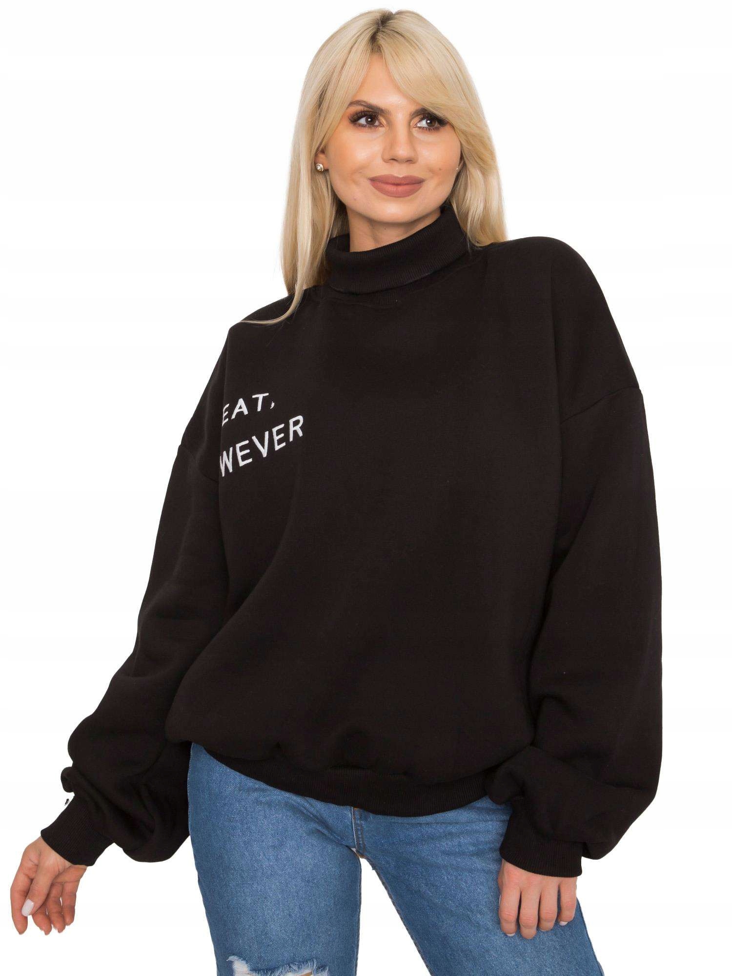 

Ocieplana Damska Bluza Golf Bawełniana - S/m