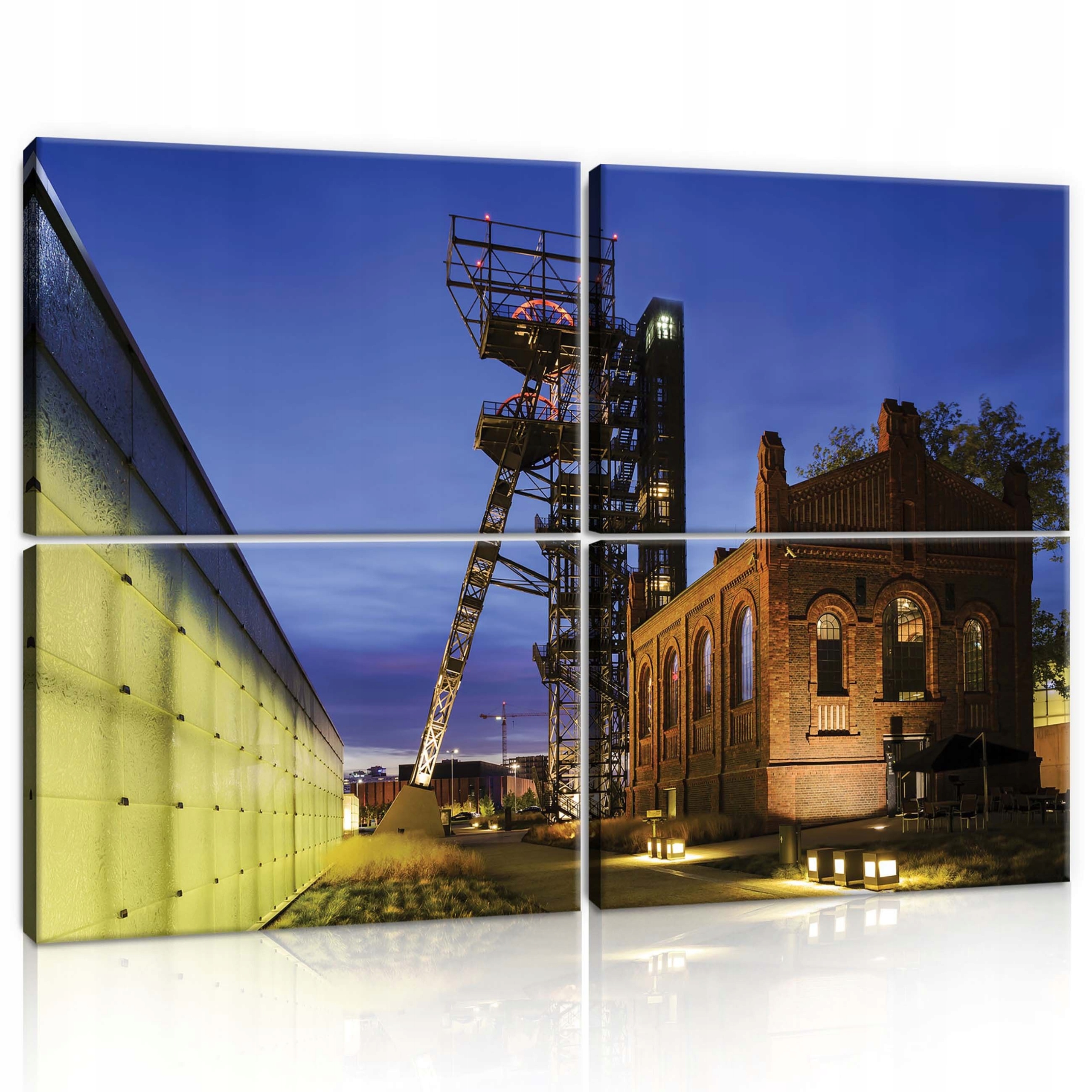 Obraz 120x80 Industriálna krajina noc súmrak architektúra továreň baňa