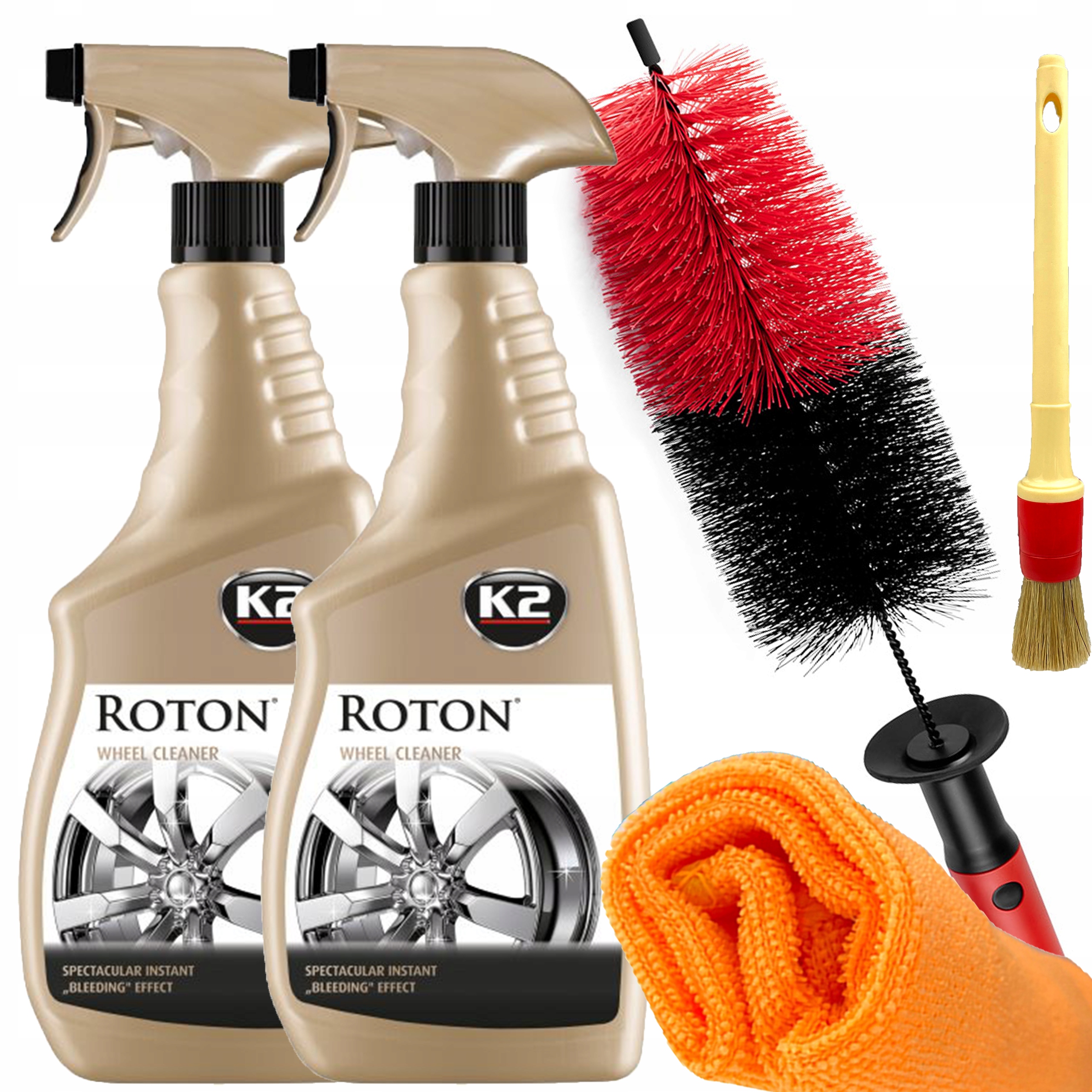 2X K2 ROTON PŁYN DO CZYSZCZENIA FELG SZCZOTKA