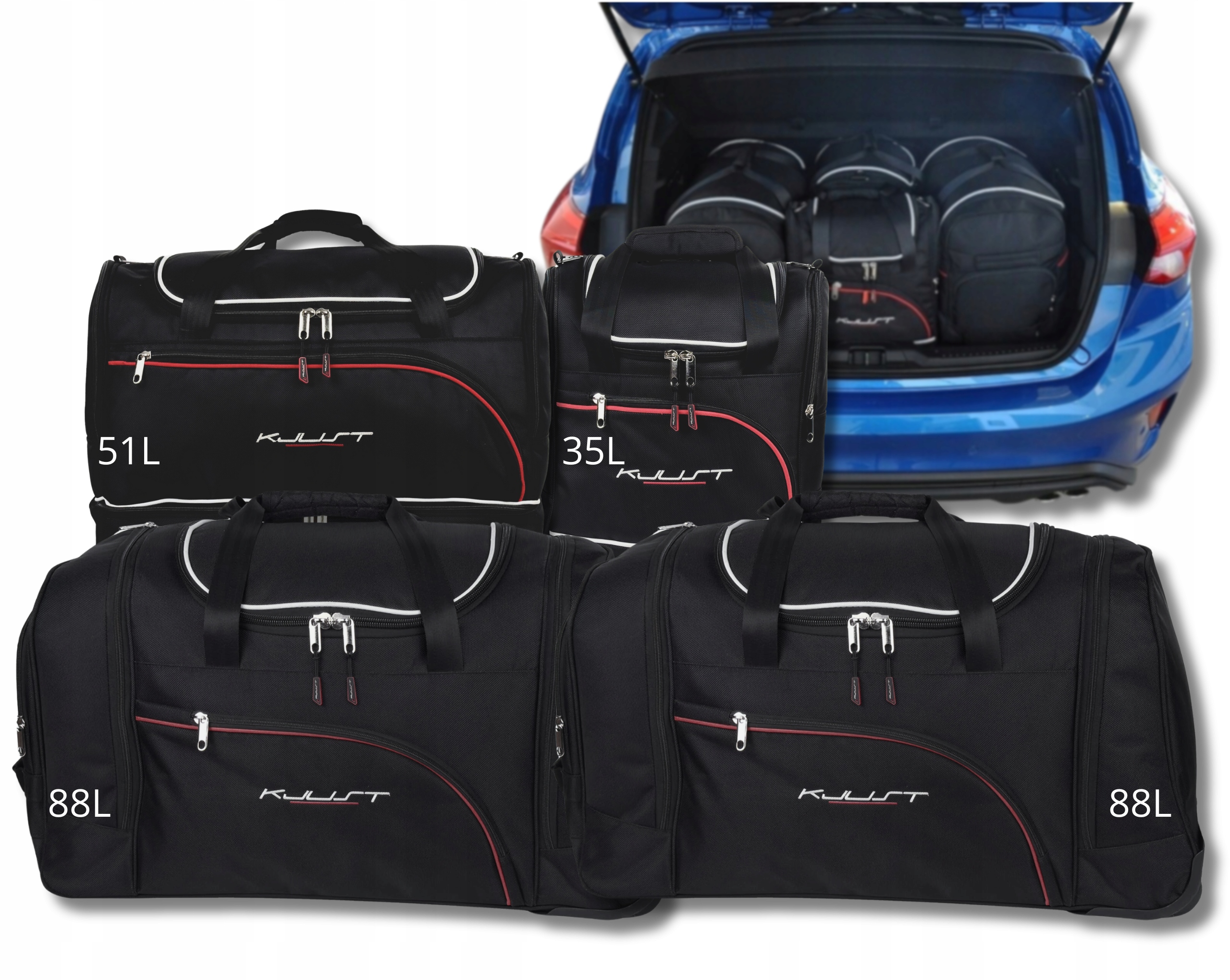 Cestovná Taška Do Kufra Ford Focus Hatchback 2018+ 4 ks