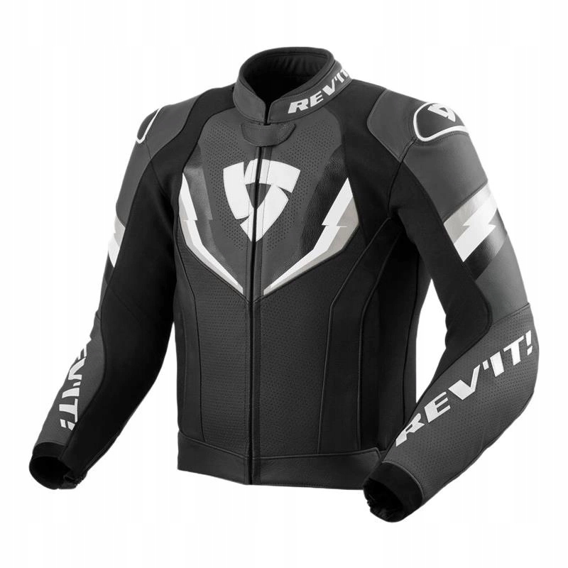 Kožená motocyklová bunda Revit Quantum 3 Black/anthracite čierna, šedá