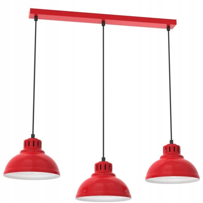 Industriální Závěsná Lampa Červená Luminex Sven 3 nad pultem ostrova
