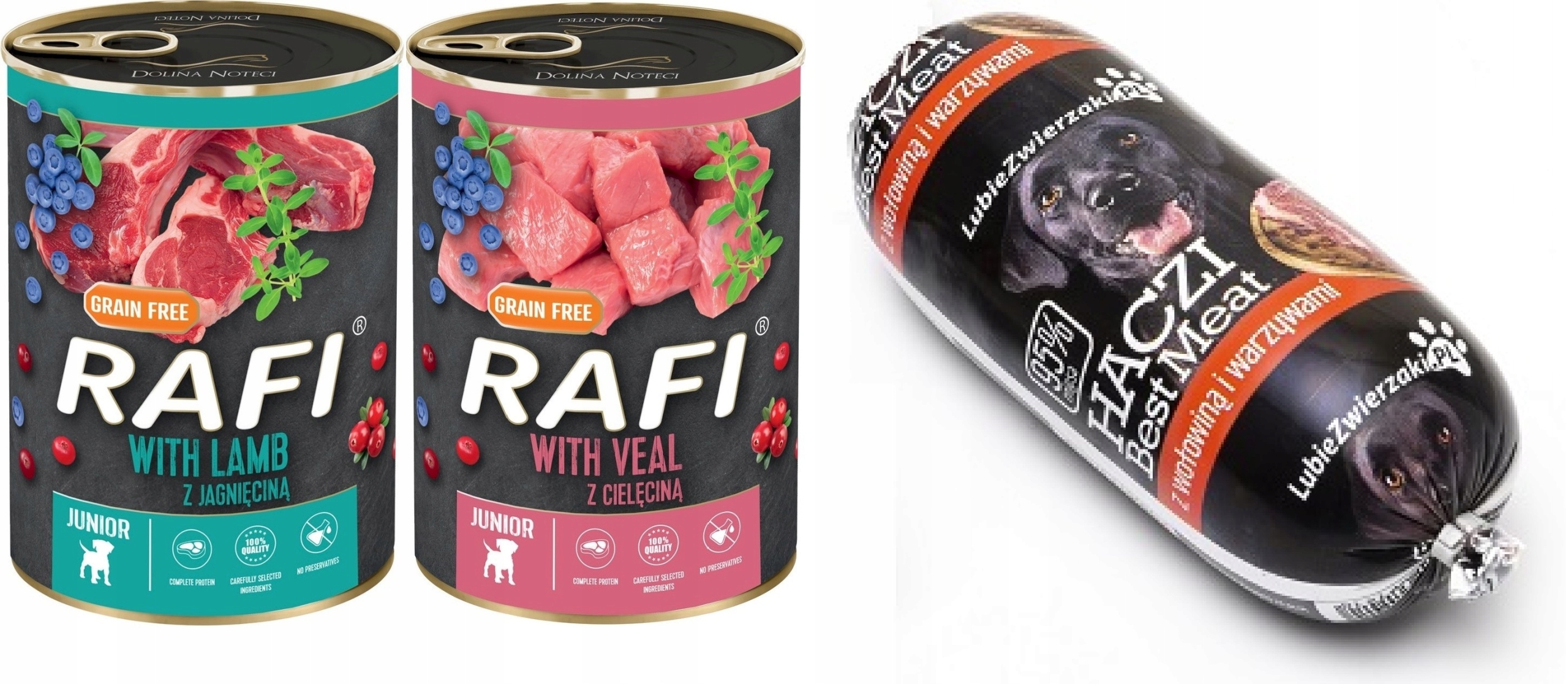 Levně Krmivo pro psy Rafi Junior mix chutí 400 g 16 kusů tyčinka Haczi