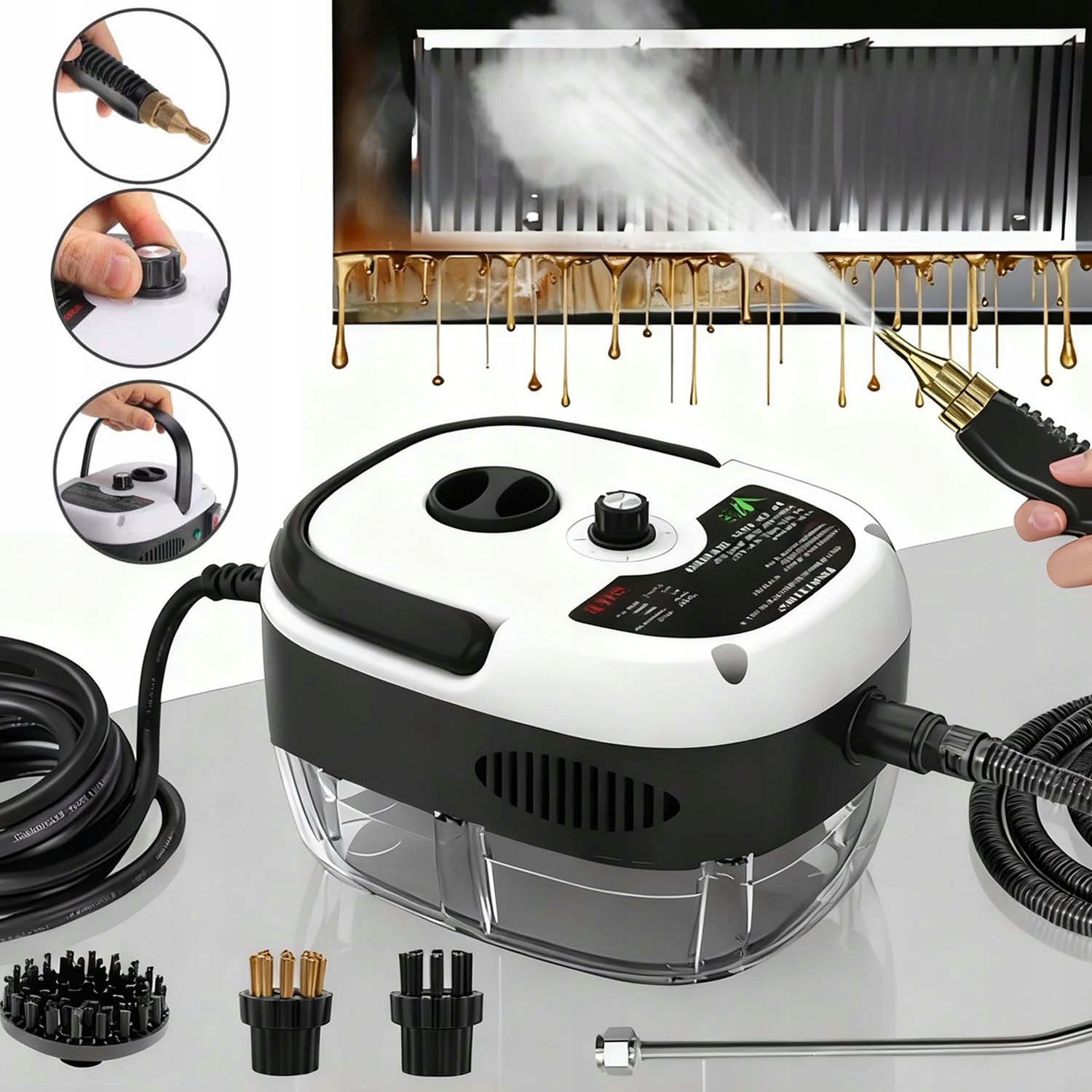 Myjka Parowa Parownica Czyścik Do Okien Tapicerki Fug Odkurzacz Moc 2500W