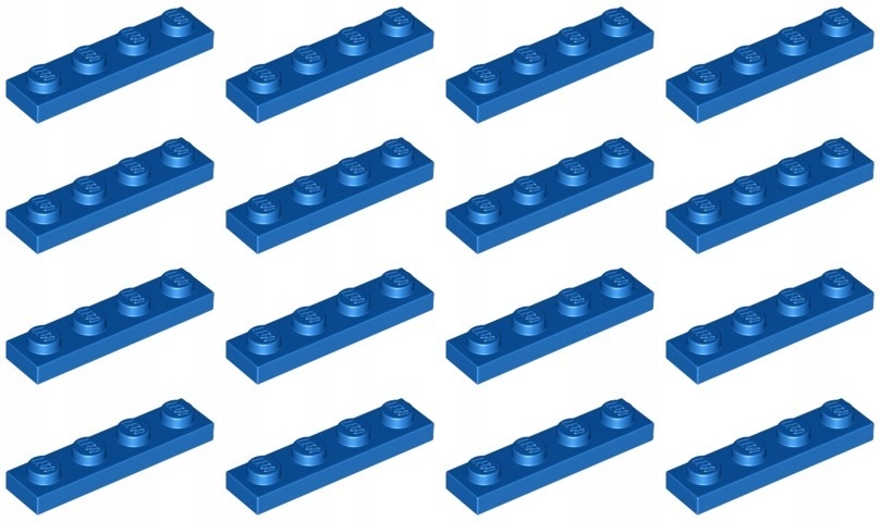 

Lego 3710 Płytka 1x4 niebieska (10g) 16 szt.