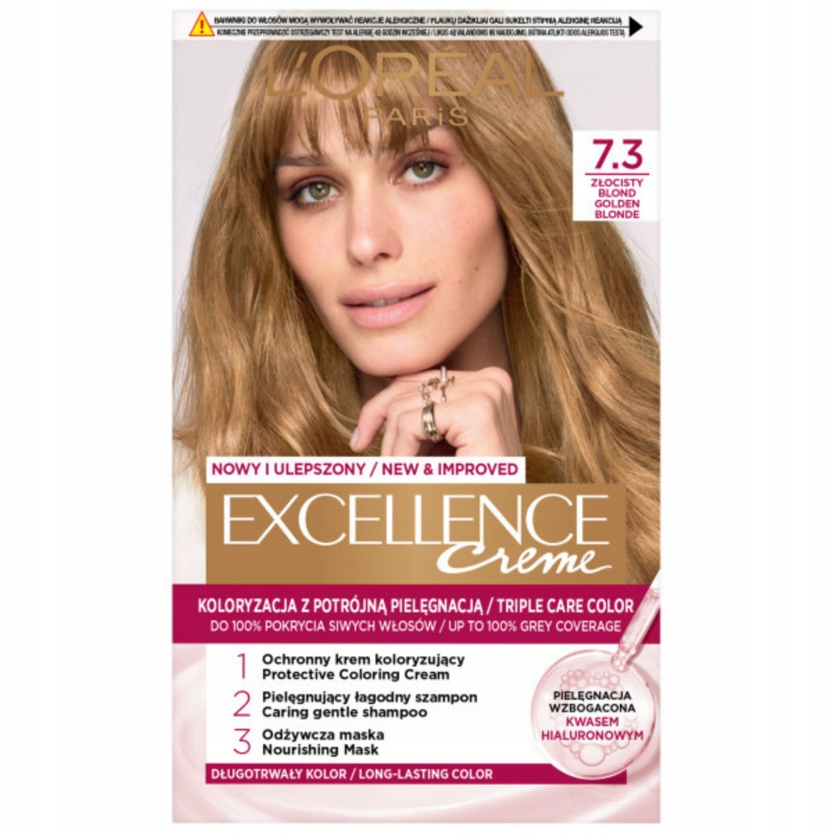 L'Oréal Paris Excellence Farba do włosów 7.3 Złocisty blond
