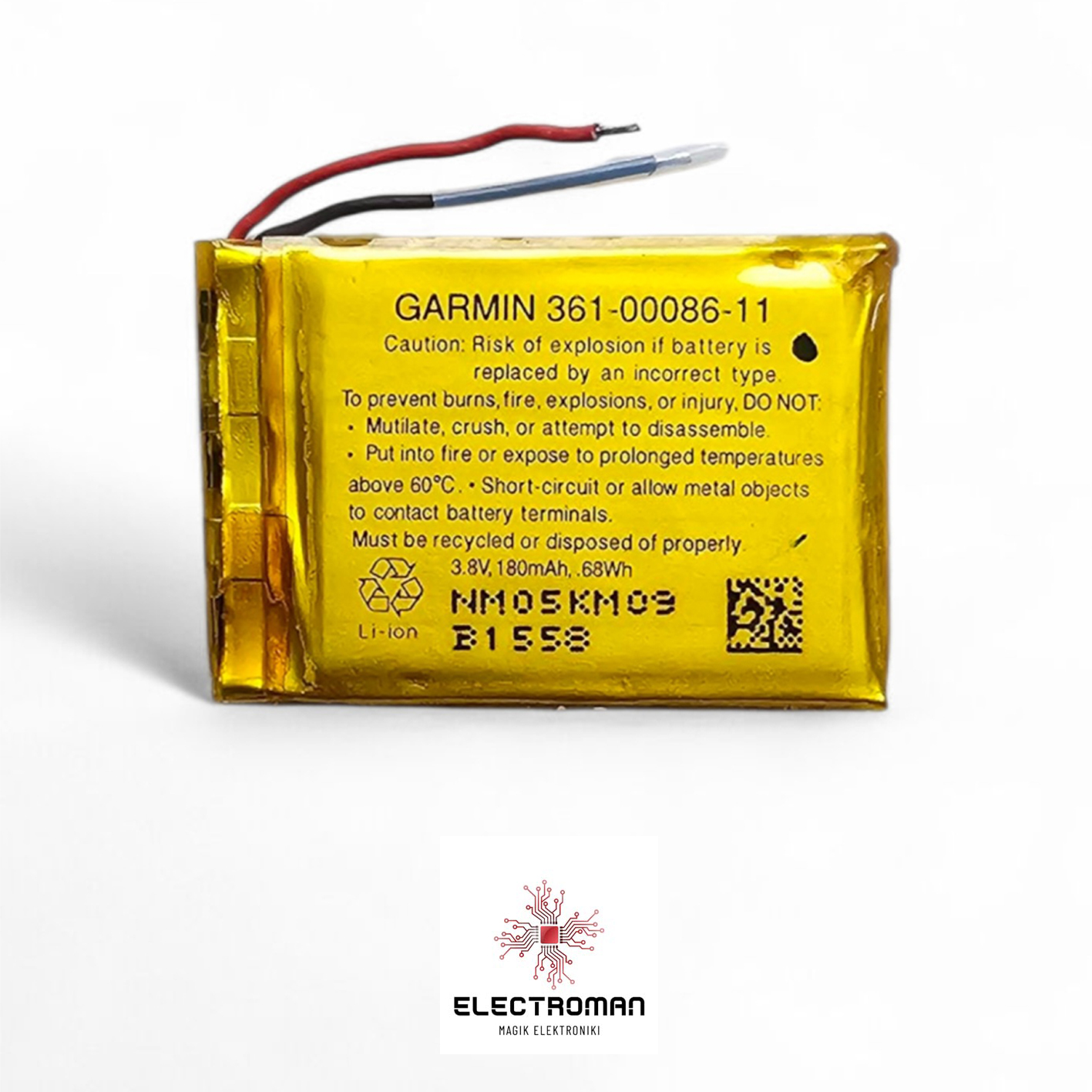 Bateria Garmin 361-00086-11 180mAh Forerunner 245/245 Music CS-GRF245SL