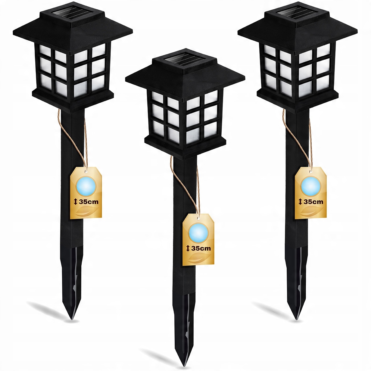 

3x Lampa Solarna Ogrodowa Led Latarenka Wbijana