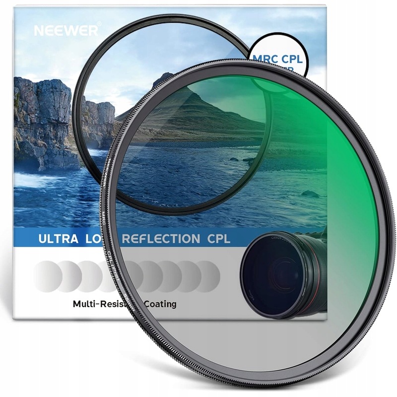 Neewer Cpl Hd polarizační a Uv filtr 55mm, slim provedení, Mrc