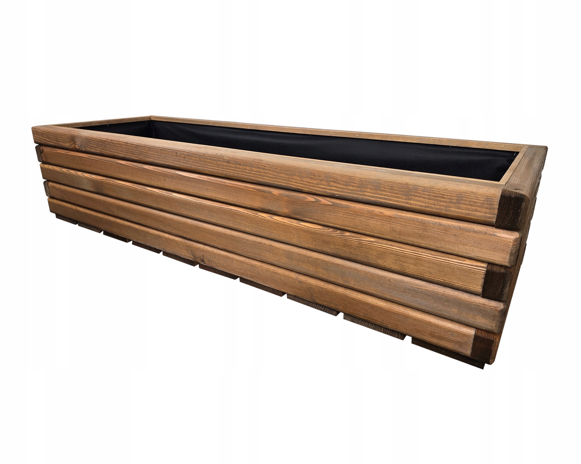 Drevený záhradný kvetináč, veľký, impregnovaný, 100/40/30 cm, na kvety