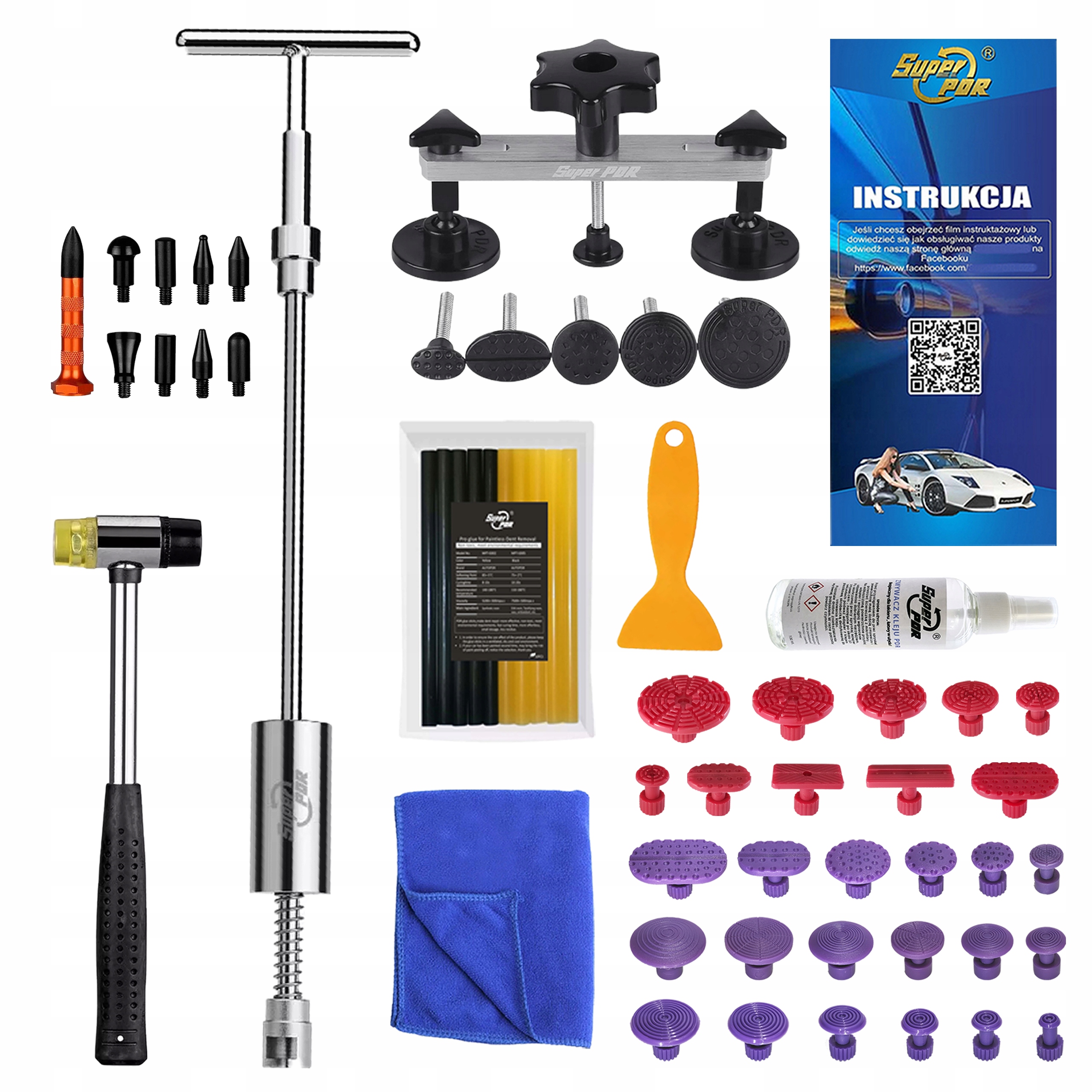 Vytahování promáčklin karoserie Sada nástrojů Pdr Setrvačné kladivo Pd