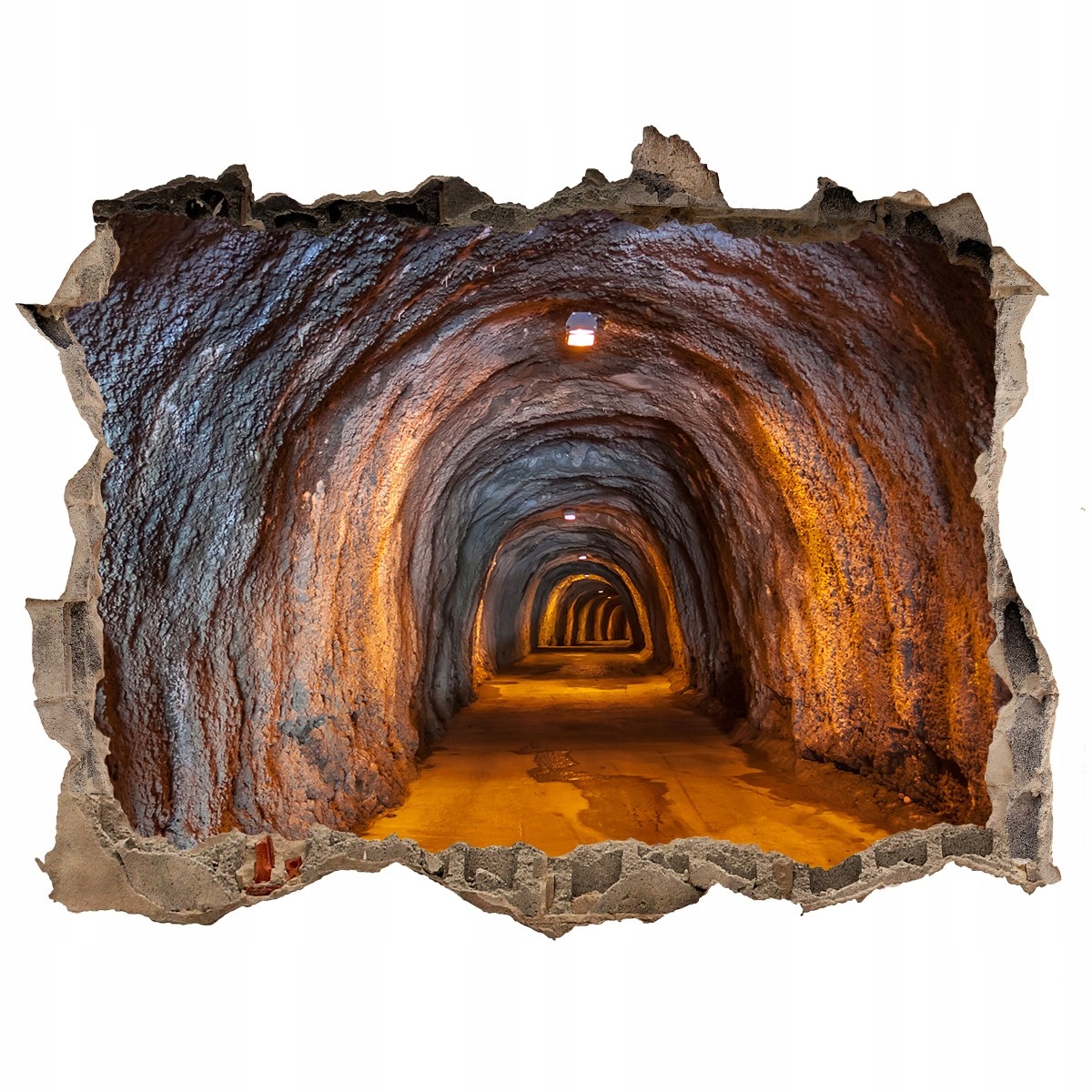 

Fototapeta dziura na ścianę 3d Podziemny tunel