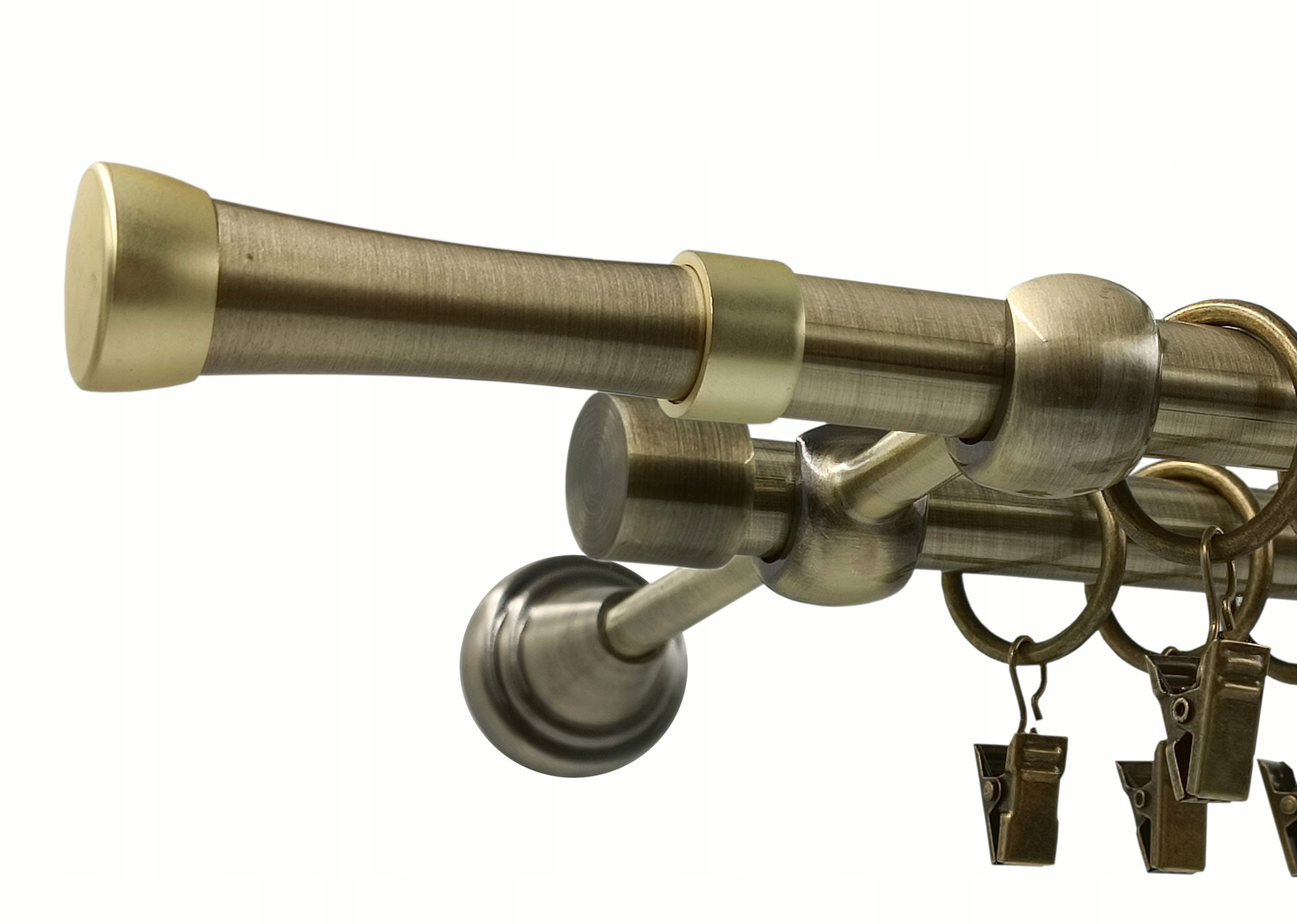 garnýž dvojitá Zlato Antik 16+16 mm Salerno 400 cm