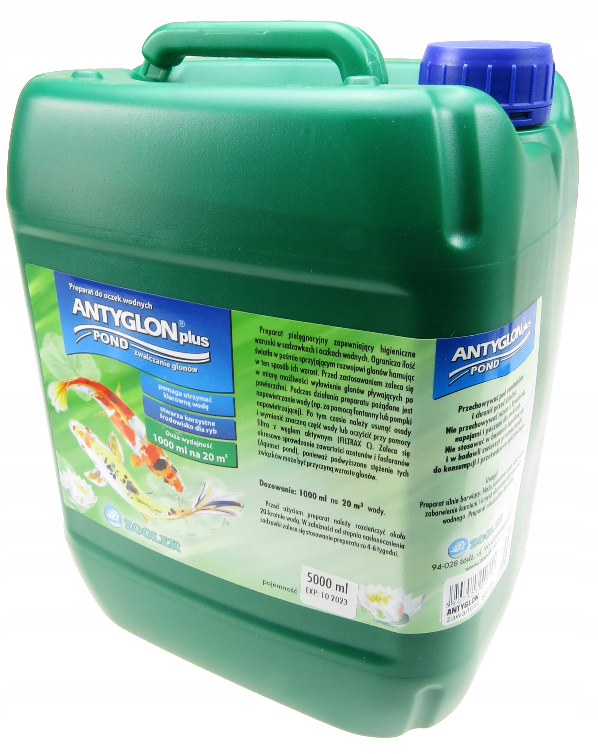 

Zoolek Antyglon 5L Zwalcza Glony w 100000L