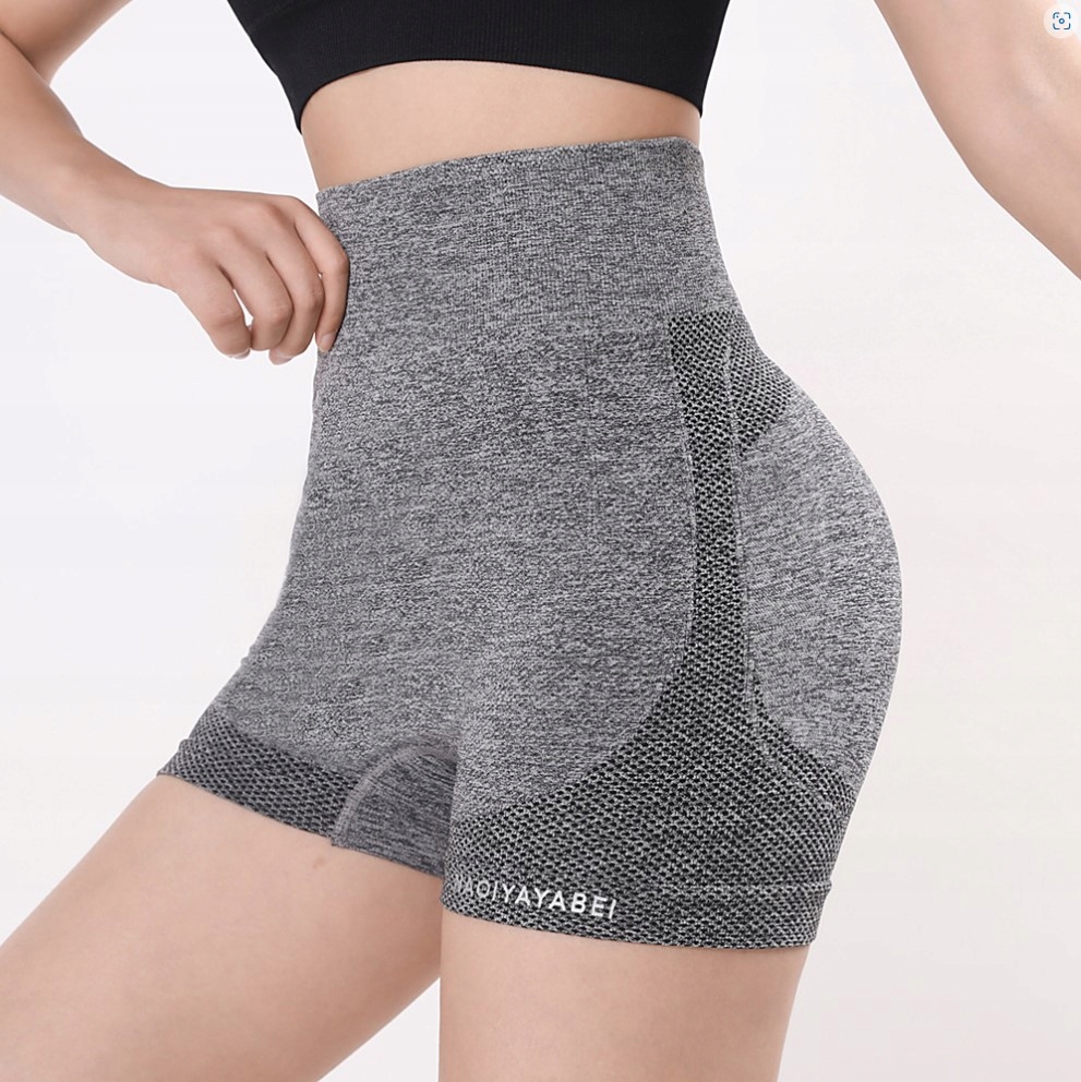 

Szorty krótkie sportowe Push Up wysoki stan fitnes