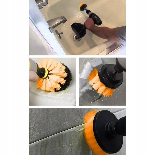 SZCZOTKI NA WKRĘTARKĘ SPRZĄTAJĄCE ZESTAW DUŻY NA WIERTARKĘ Marka bez marki