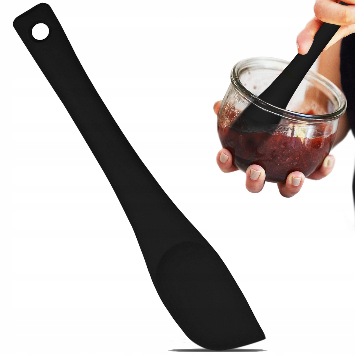 ŁOPATKA SILIKONOWA SZPATUŁKA ŁYŻKA KUCHENNA CZARNA