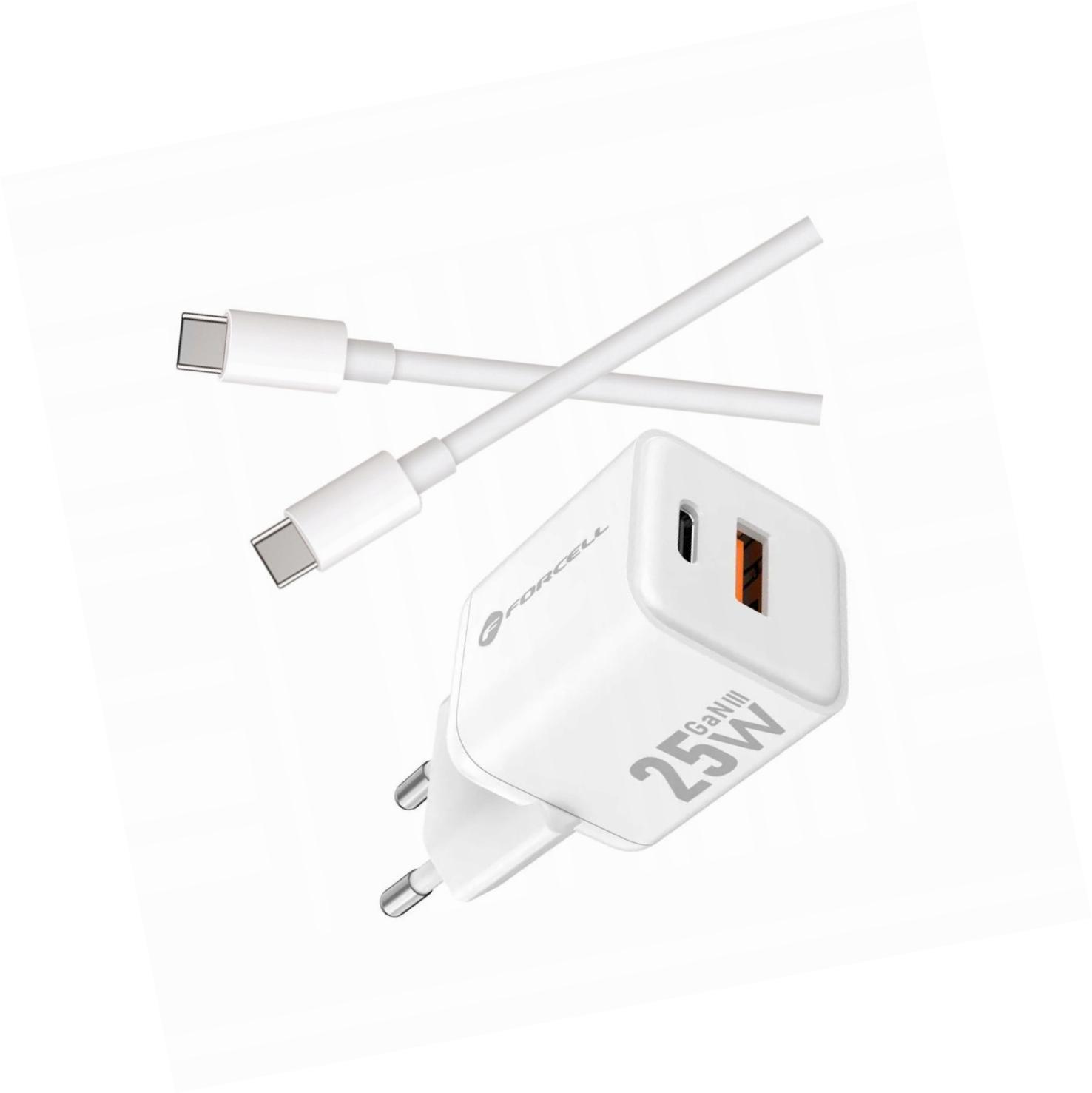 Szybka ładowarka Gan 25W 2 porty z kablem Usb-c do Oppo Reno 7 5G