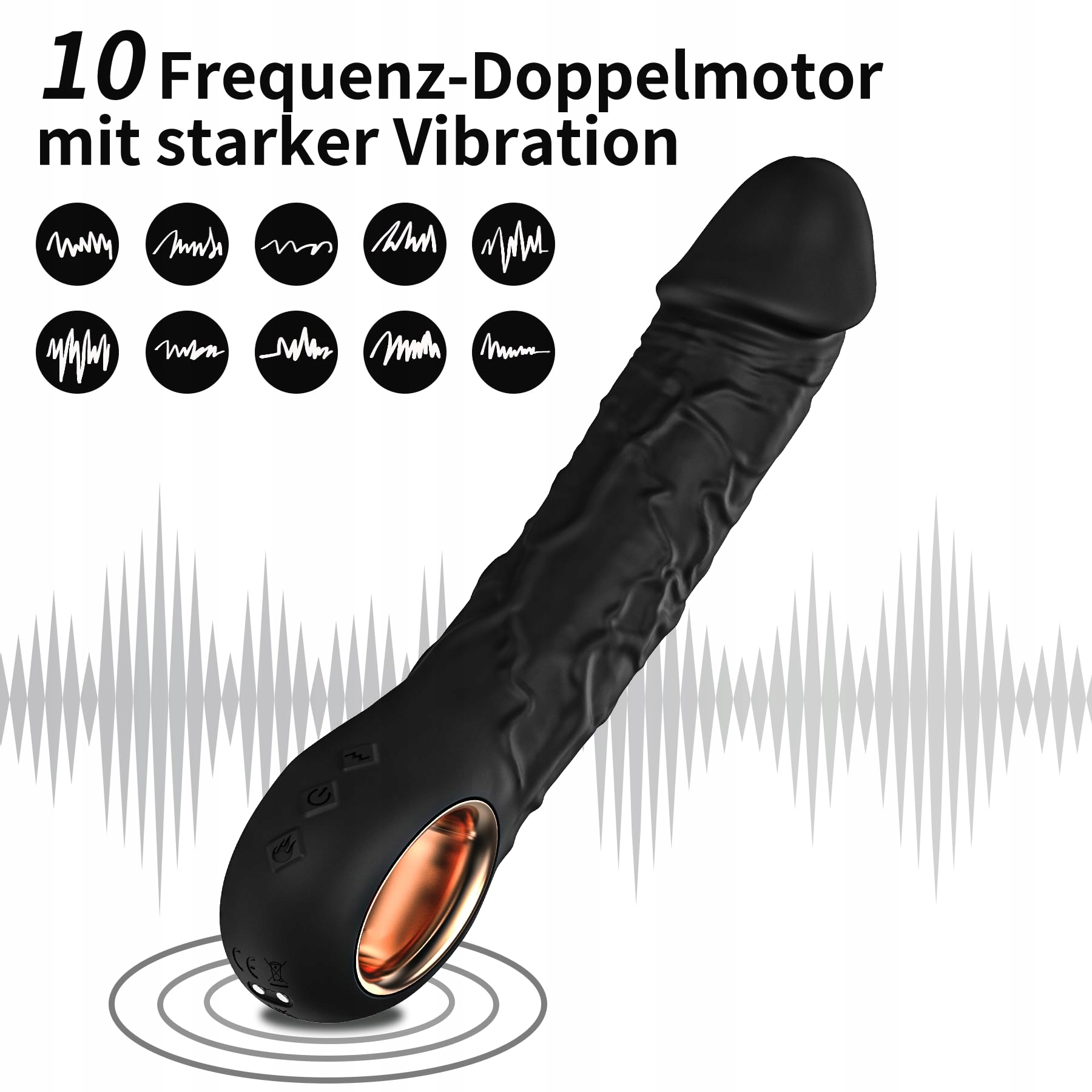 DILOSCHWANZ Wibrator 22cm Zestaw Dla Kobiet Z Podgrzewaniem 10 Trybów — miniatura 2