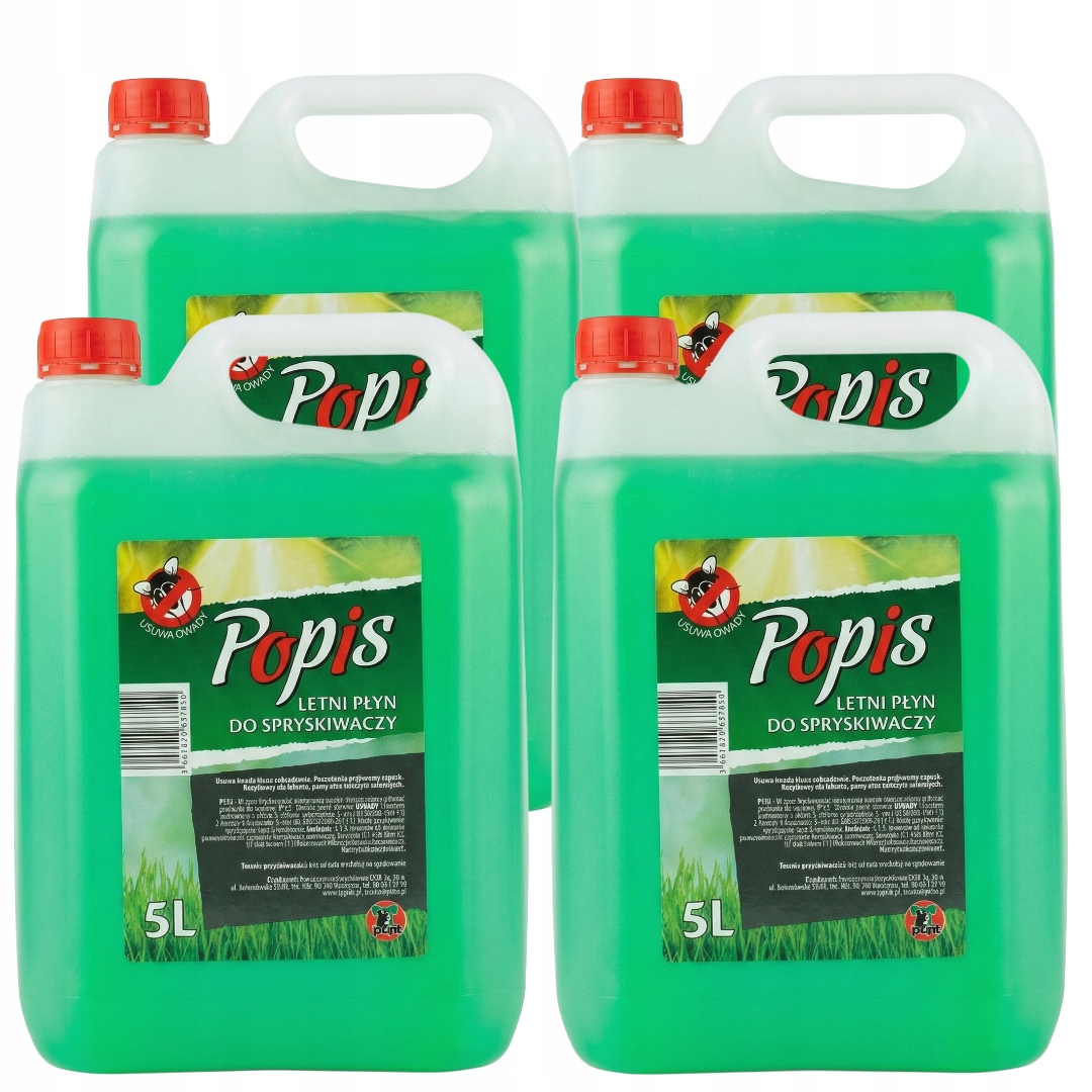 Płyn do spryskiwaczy Popis letni 20L 5L x4 zapachowy owocowy