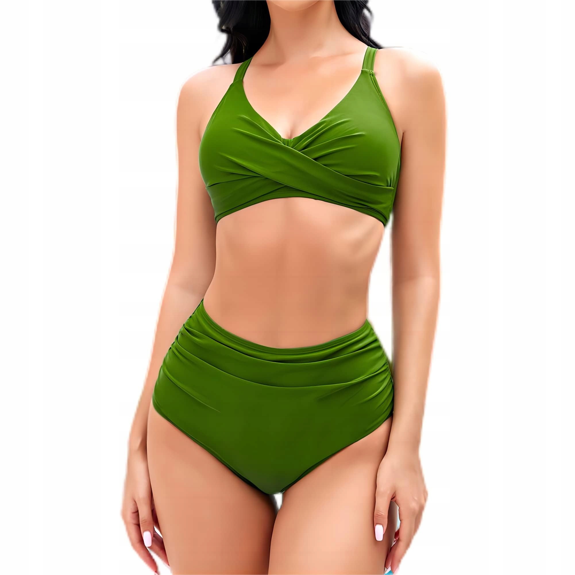 Mooncore Bikini Women Push-Up Zelené Nastavitelné Zeštíhlující Velikost 2XL