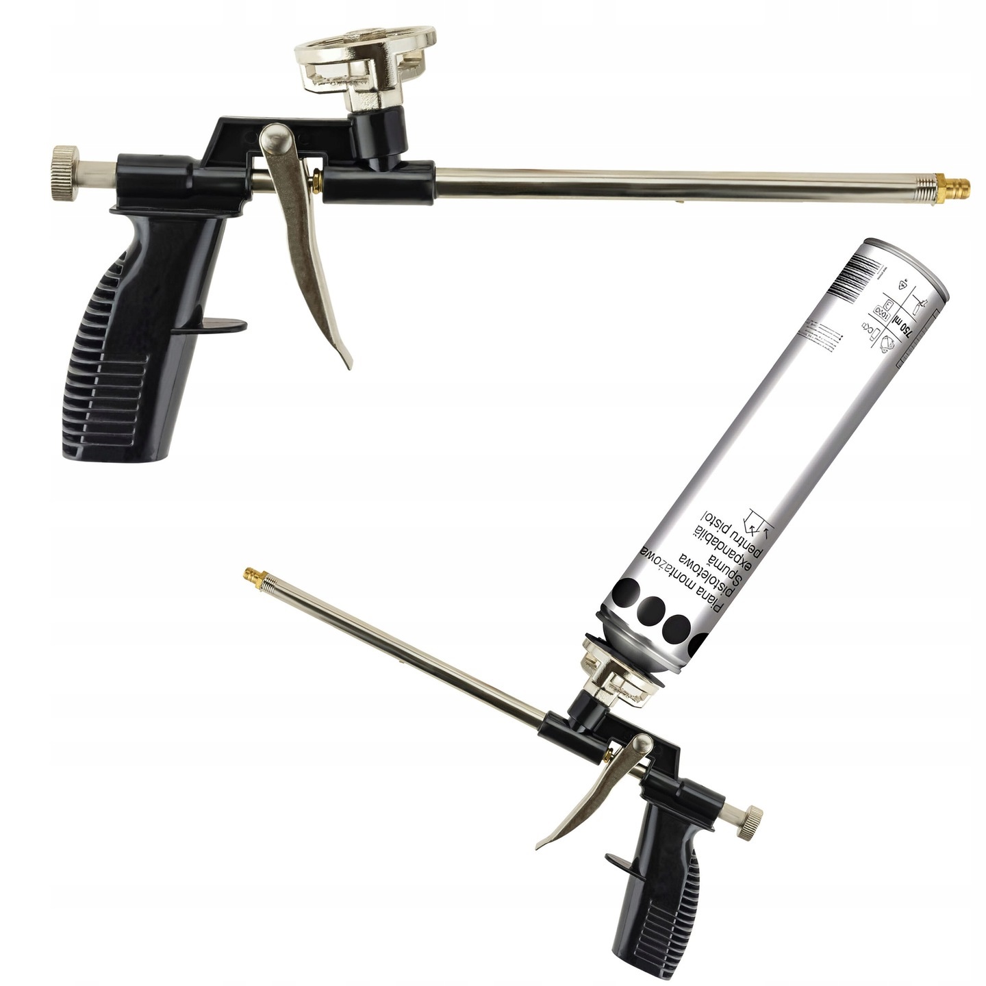 PISTOLET DO PIANKI MONTAŻOWEJ dla piany PUR metal dysza do styropianu
