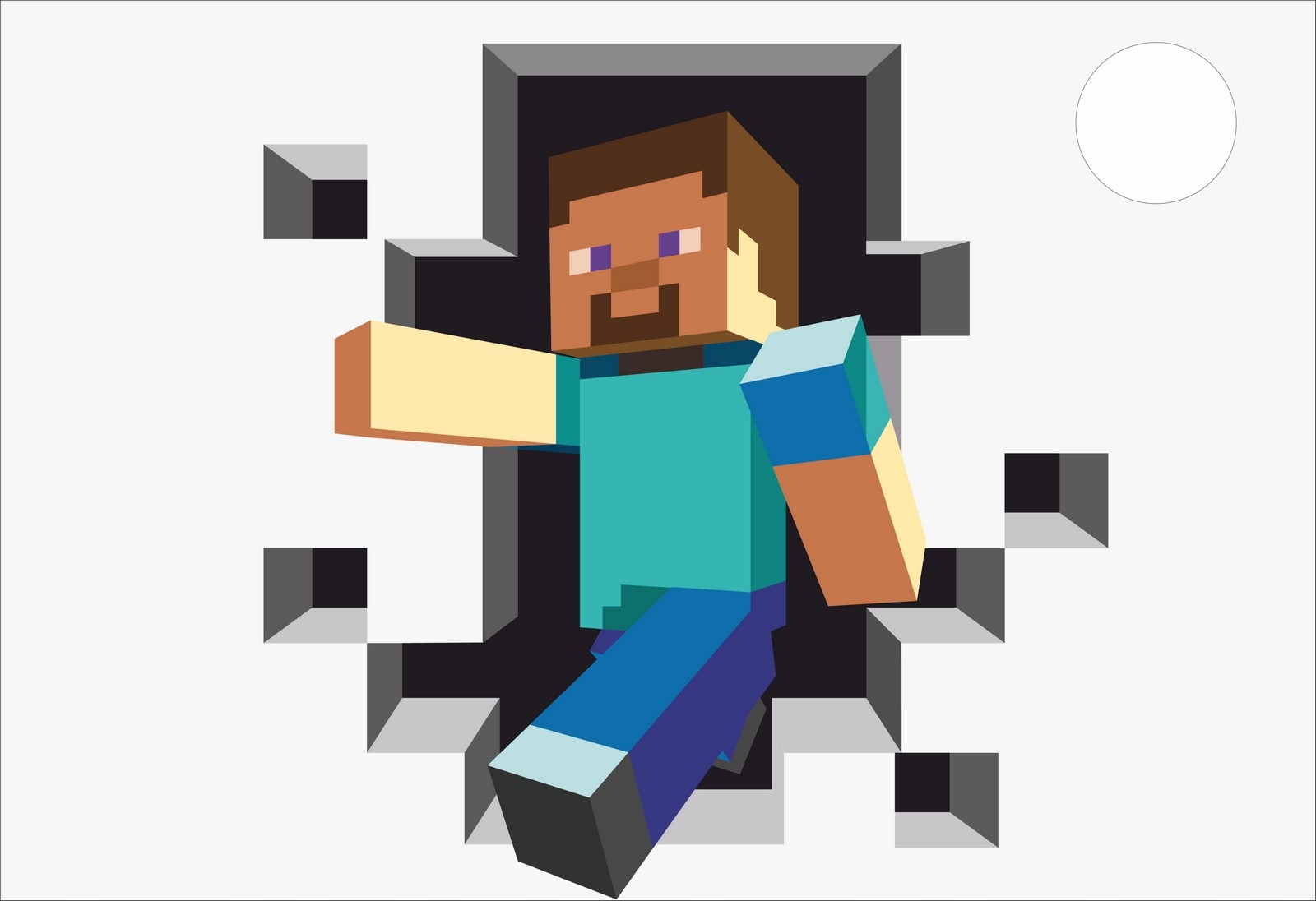 

Mata na biurko micke 73x50 steve jak z minecraft