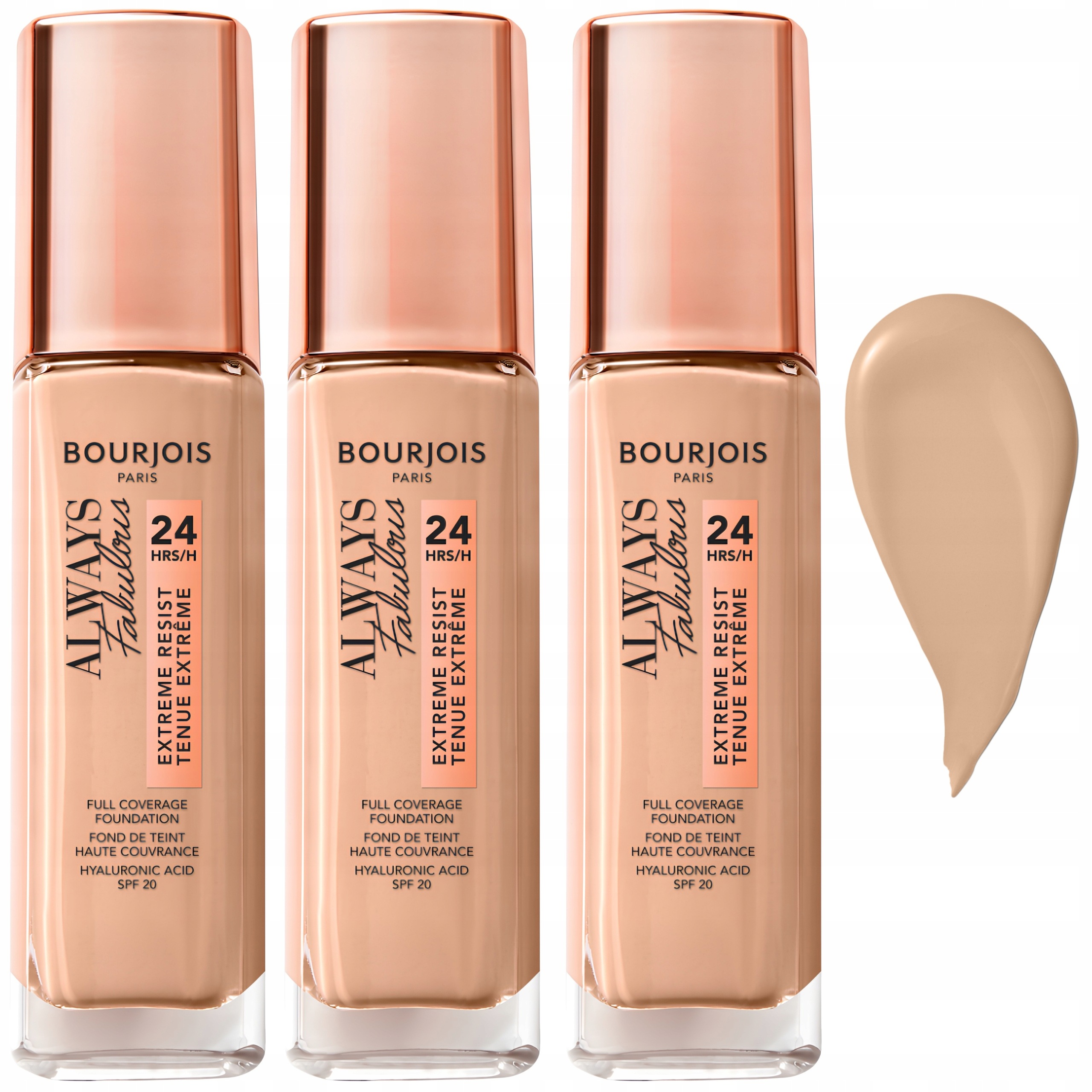 3 x Bourjois Podkład Always Fabulous 100 30 ML
