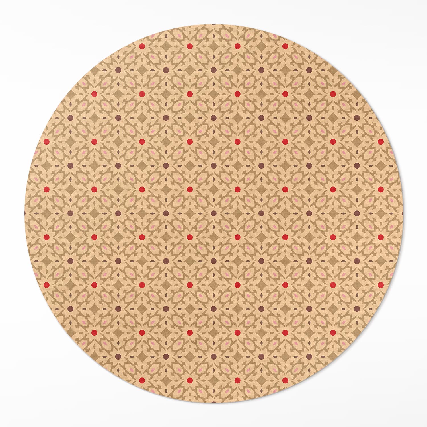Vinylový Kulatý Koberec do domu fi 90 cm Orientální design v perském stylu