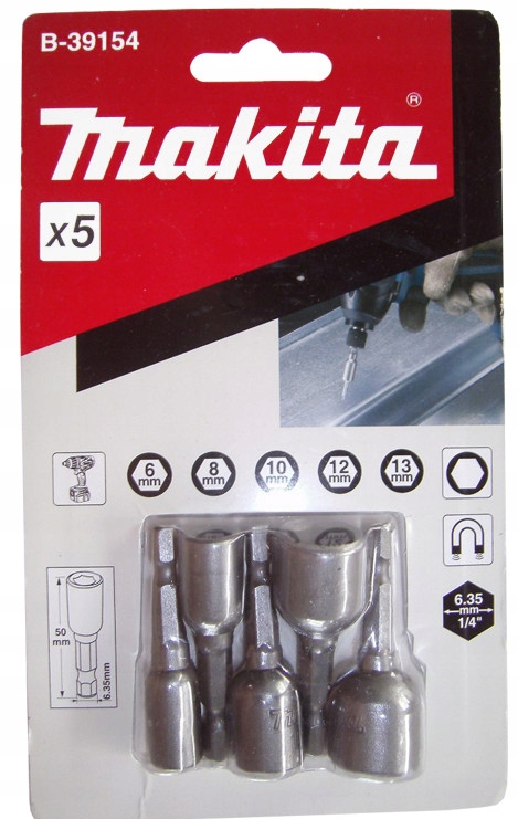 

Makita B-39154 Klucze Nasadki Magnetyczne 6-13mm