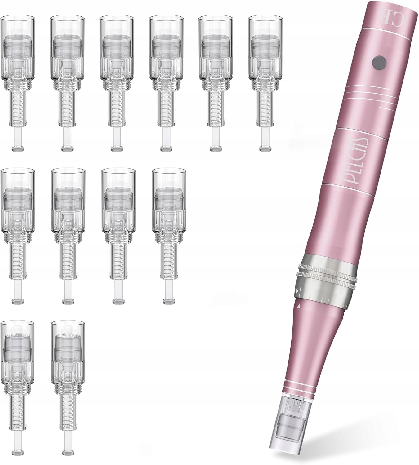 Bezdrátové Dermapen Pro Mikronidlování 12 Jehel Růžový
