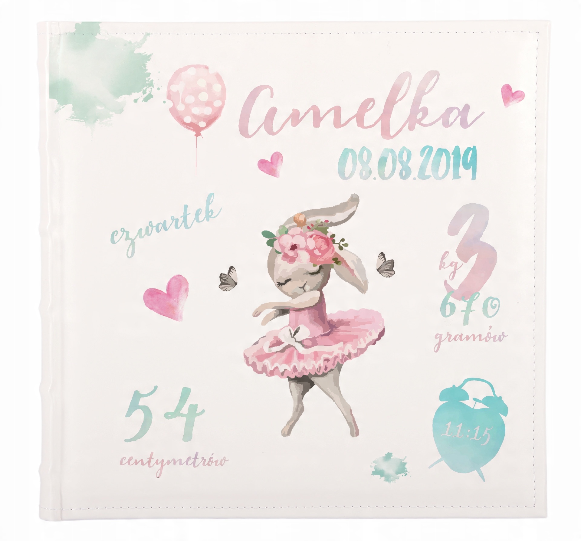 

Album na Zdjęcia Imię Dziecka Nadruk Chrzest