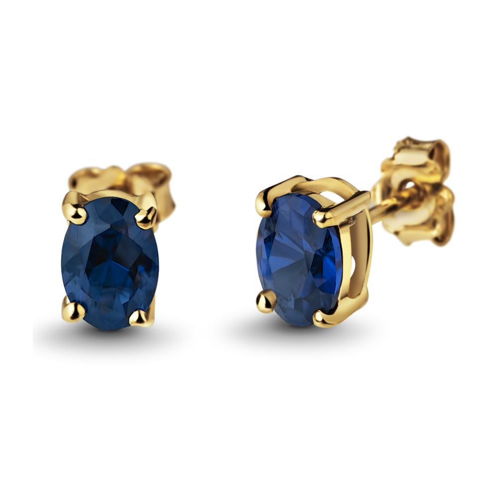 

Piękne szafirowe kolczyki ze złota pr.333 Jubilech