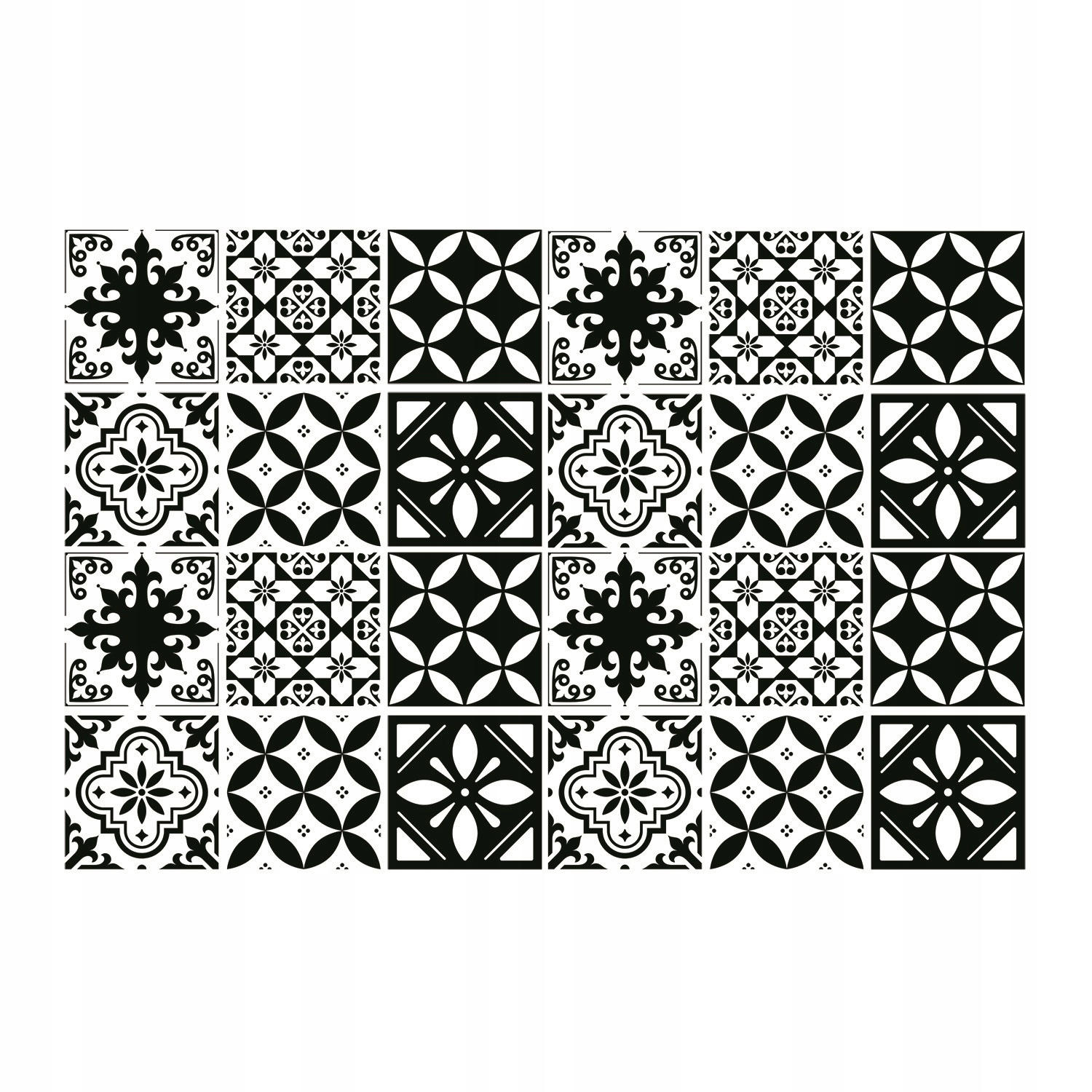 

dekor na schody 15x15 cm czarnobiałe 24szt