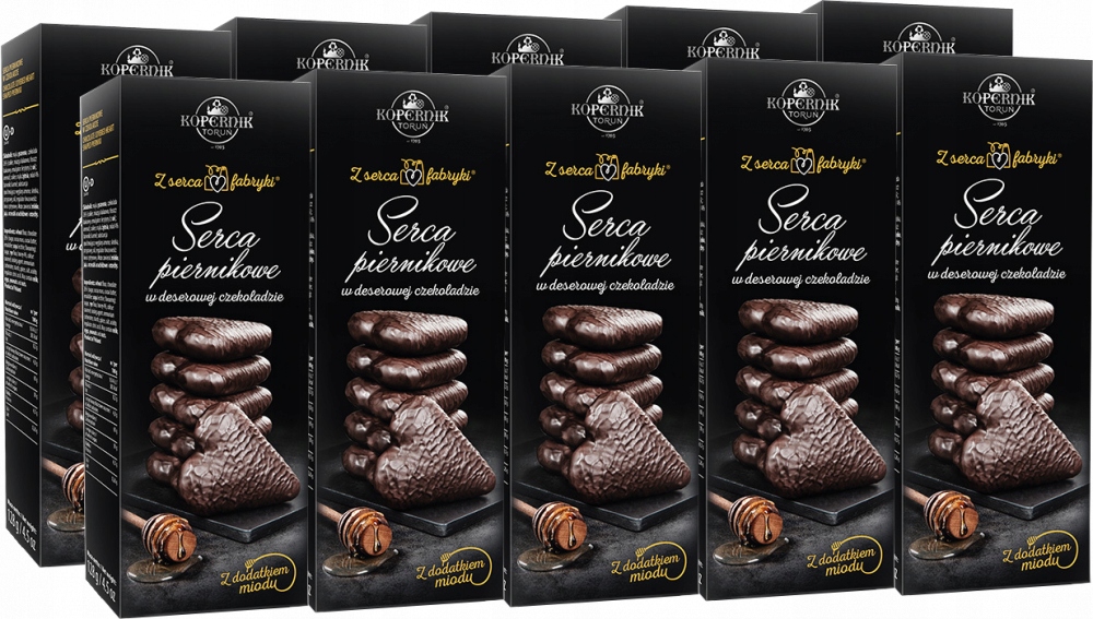 Kopernik Pierniki Premium Serca Piernikowe 128g x10