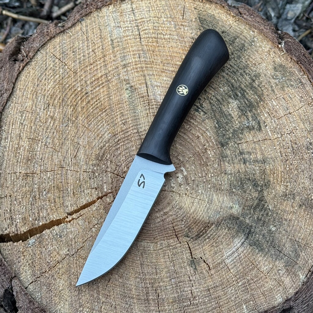 Nůž SJ-Knife Vlčí dráp Tlapka Elmax Stabilizovaný Grab Kožená Pouzdro
