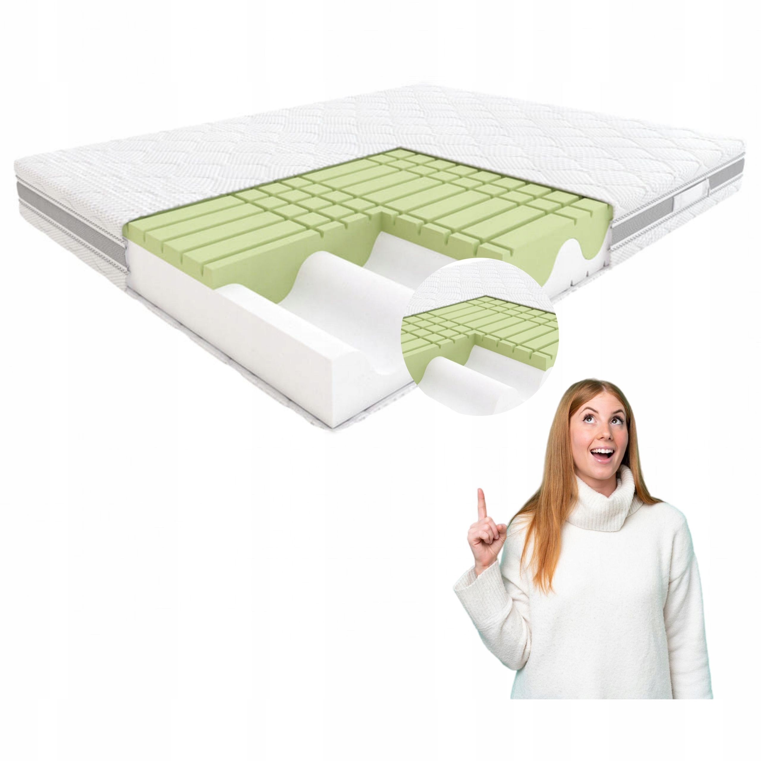 Materac 180x200 piankowy dwustronny wysokoelastyczny Hilding Rock&roll Tn