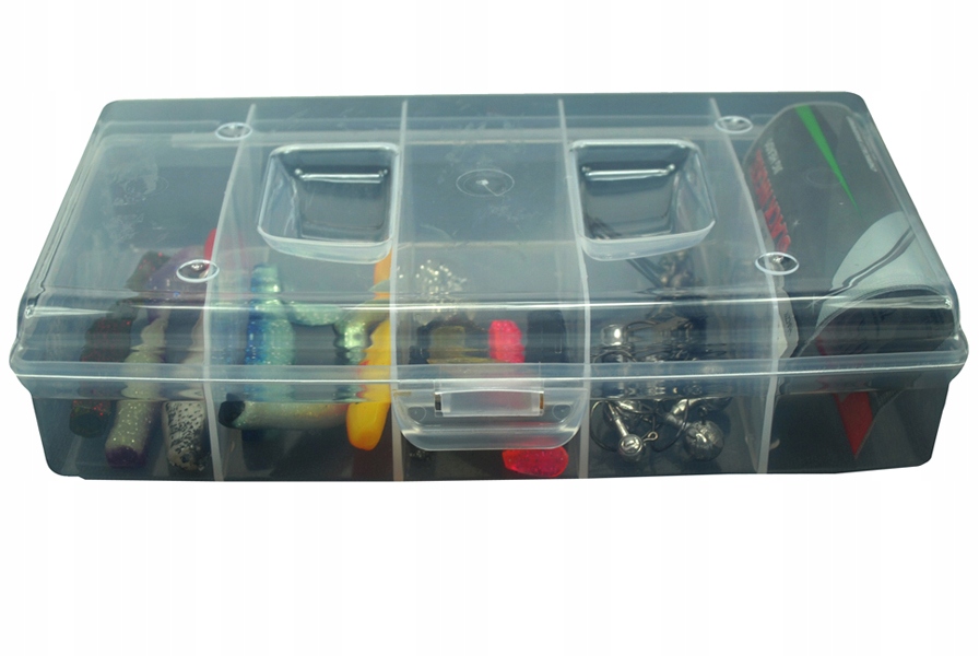 ZESTAW PRZYNĘT na SPINNING pudełko 21 elementów Ripper główka NA PREZENT Marka Atilo