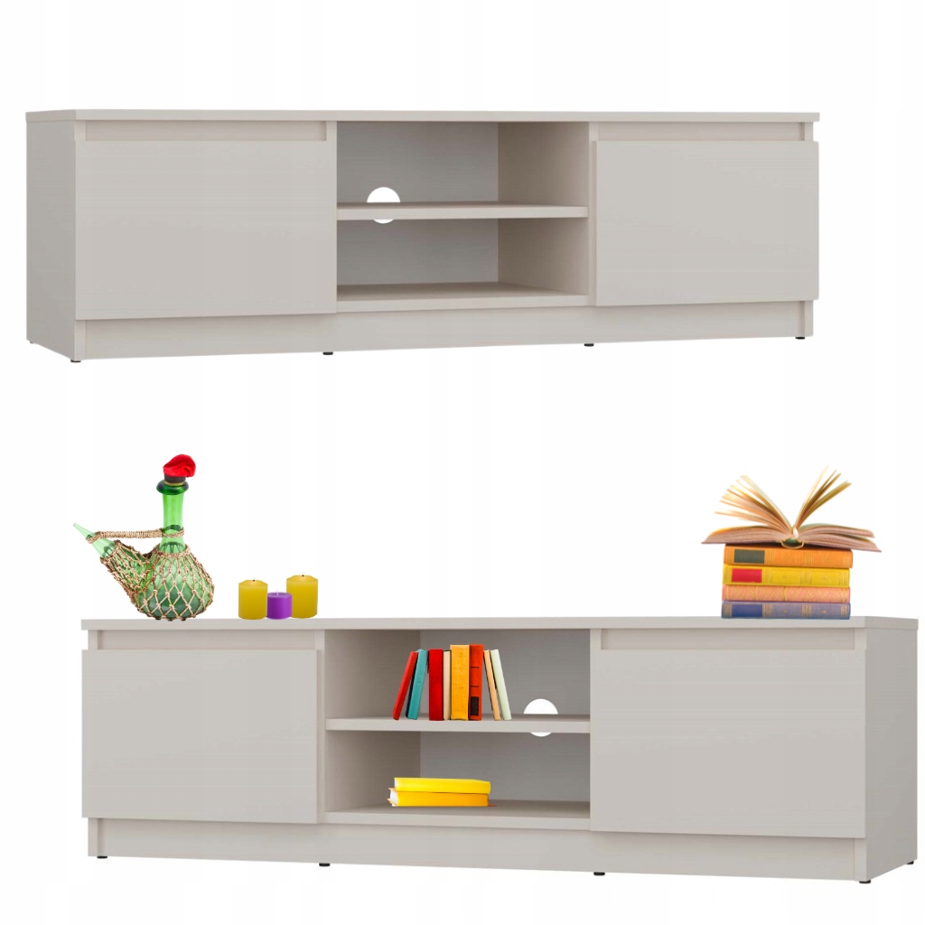 SZAFKA RTV STOLIK POD TELEWIZOR KOMODA DO SALONU POKOJU 120 CM KASZMIR BEŻ