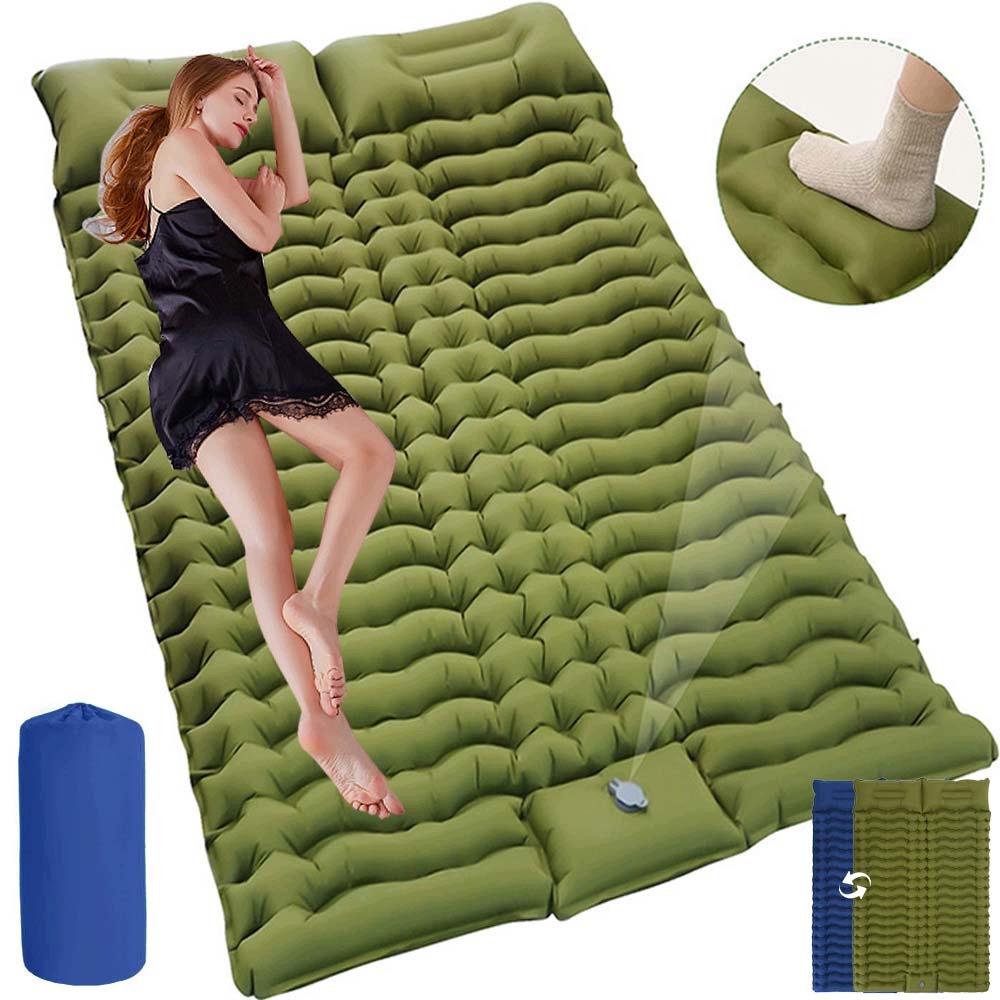 Matrace Pro 2 Osoby Turistická Nafukovací Karimatka Na Spaní 200 X 133 CM